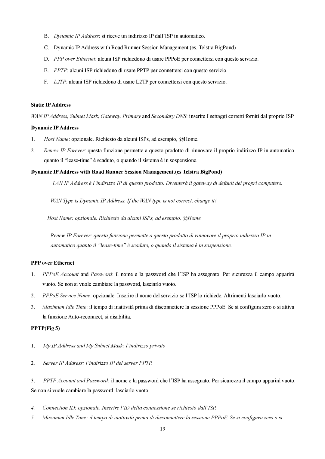 LevelOne FBr-1415TX manual Static IP Address 