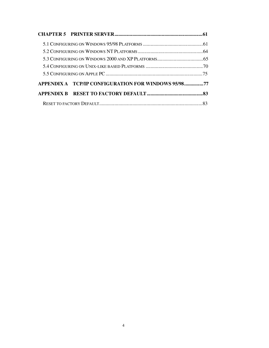 LevelOne FBr-1415TX user manual Appendix a TCP/IP Configuration for Windows 95/98 