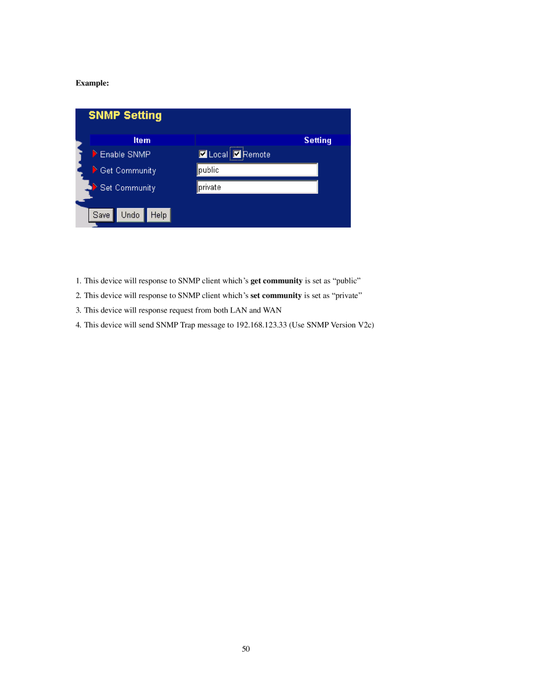 LevelOne FBr-1415TX user manual Example 