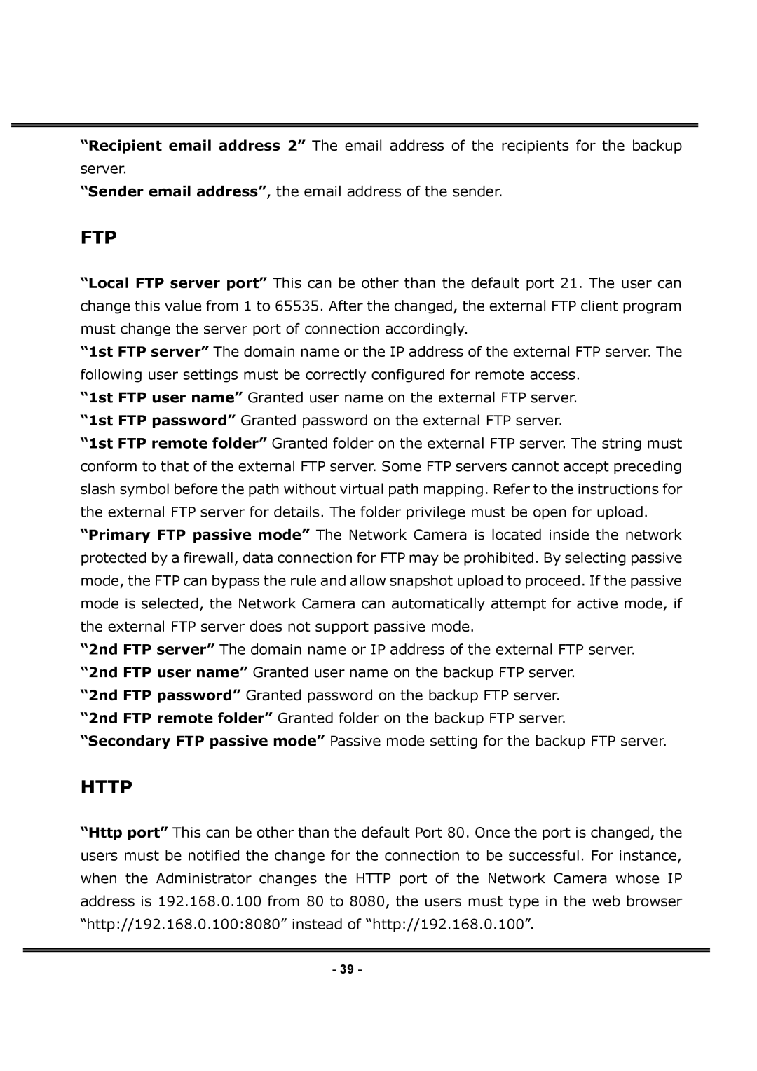 LevelOne FCS-1030 user manual Ftp 