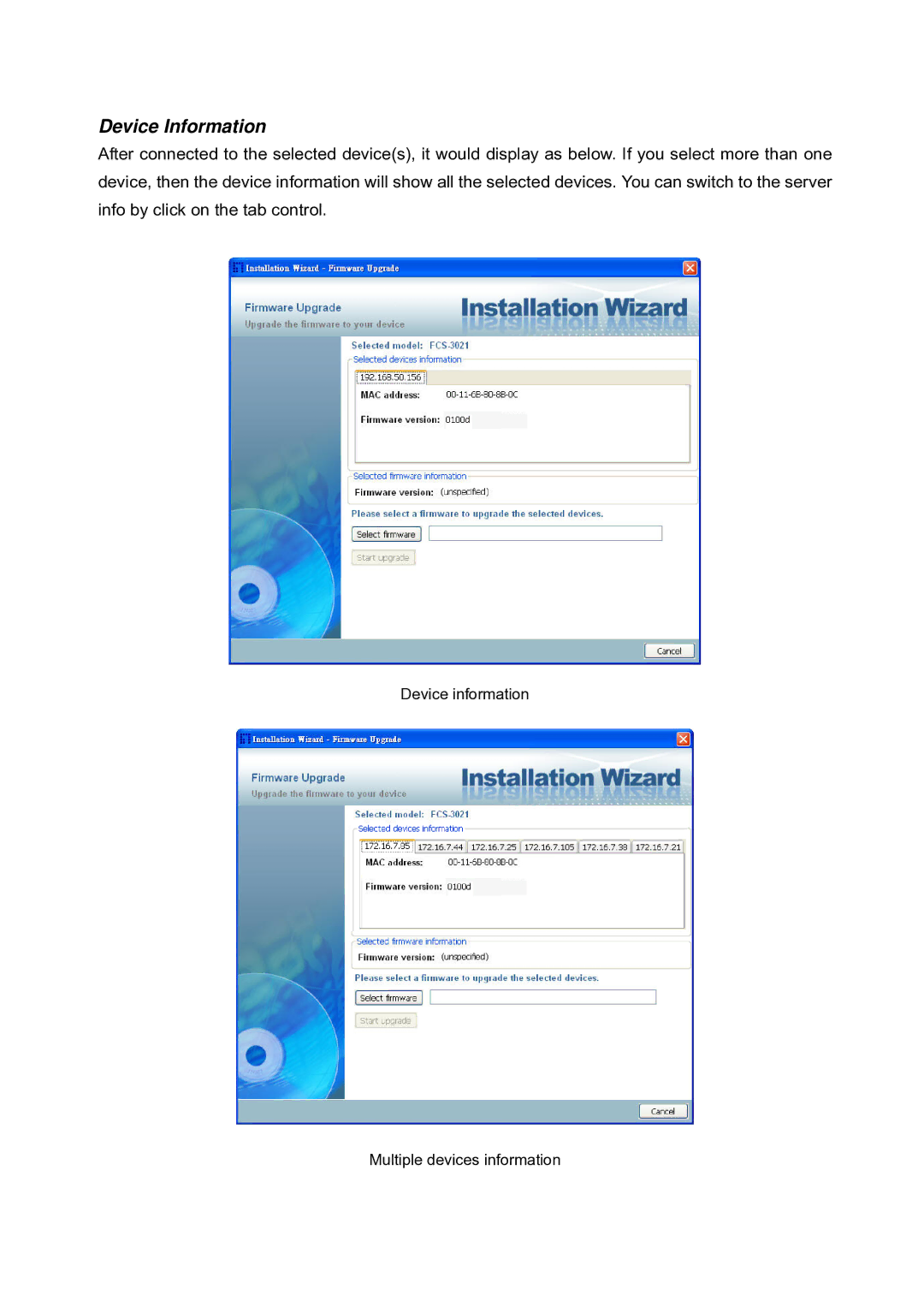 LevelOne FCS-5030 user manual Device Information 