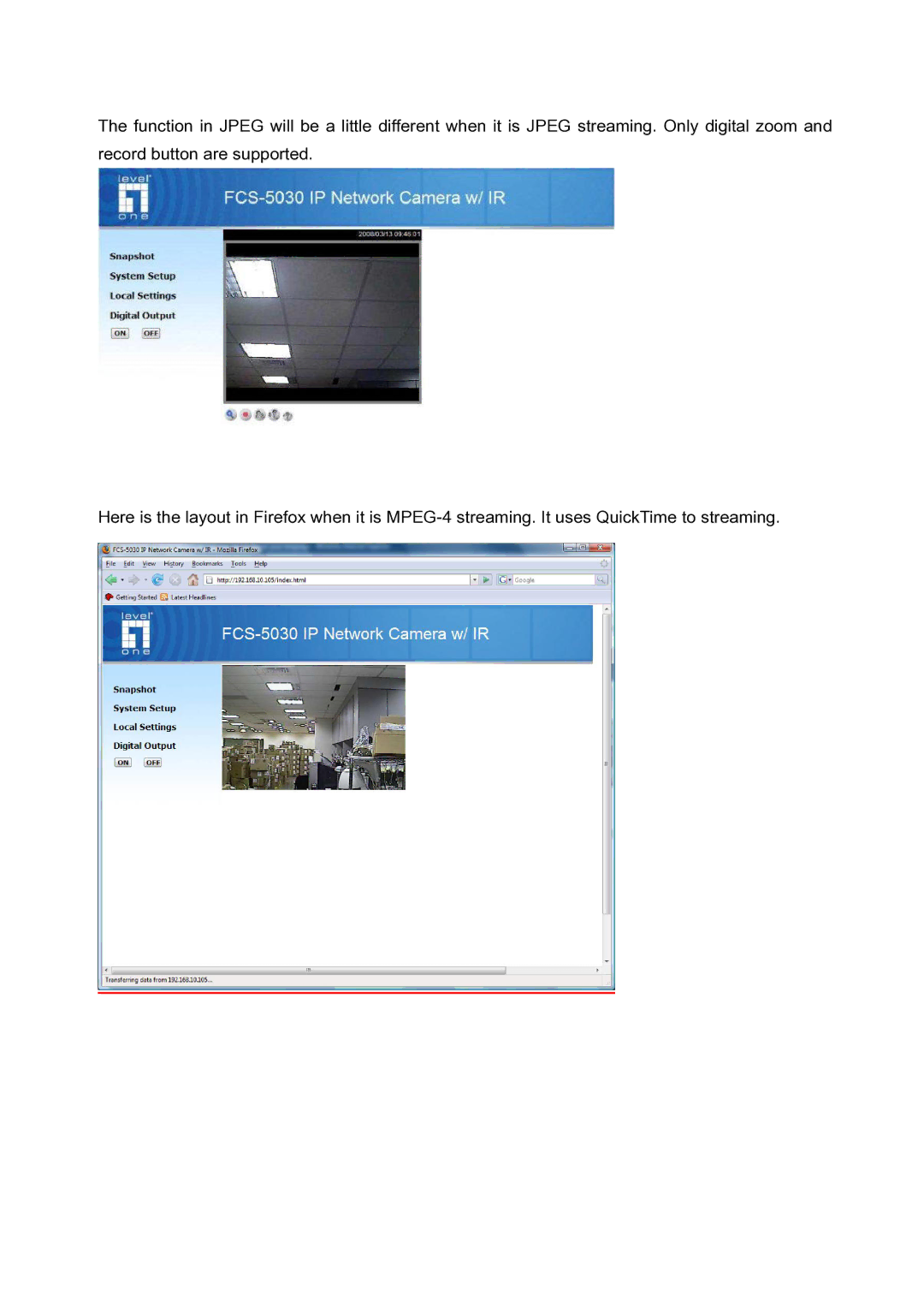 LevelOne FCS-5030 user manual 