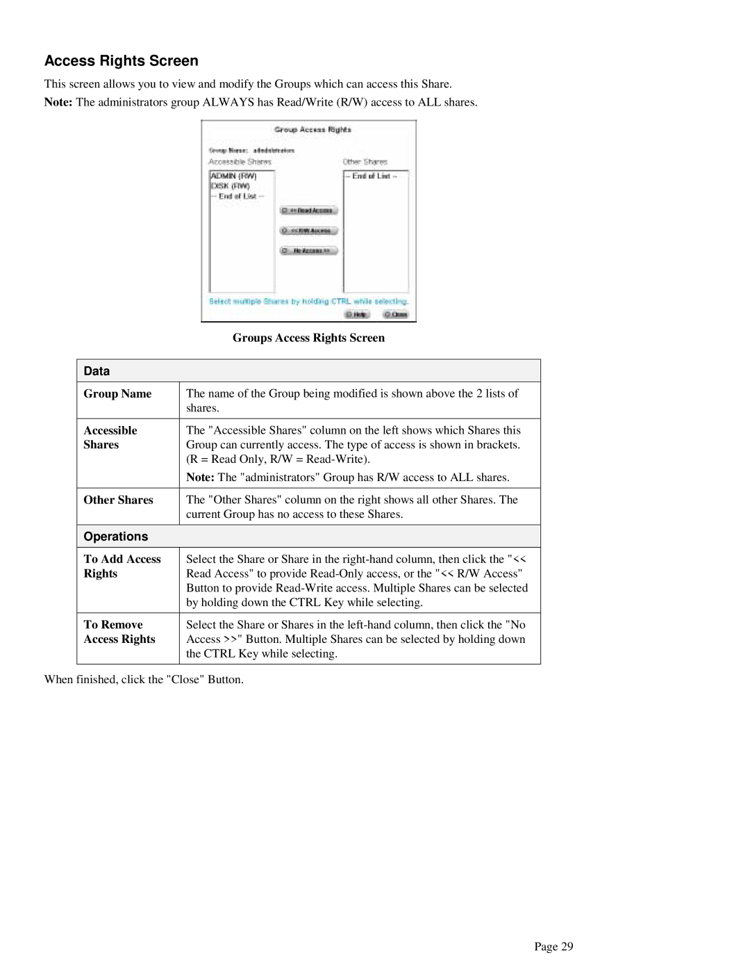 LevelOne FNS-1000 user manual Data, Operations 