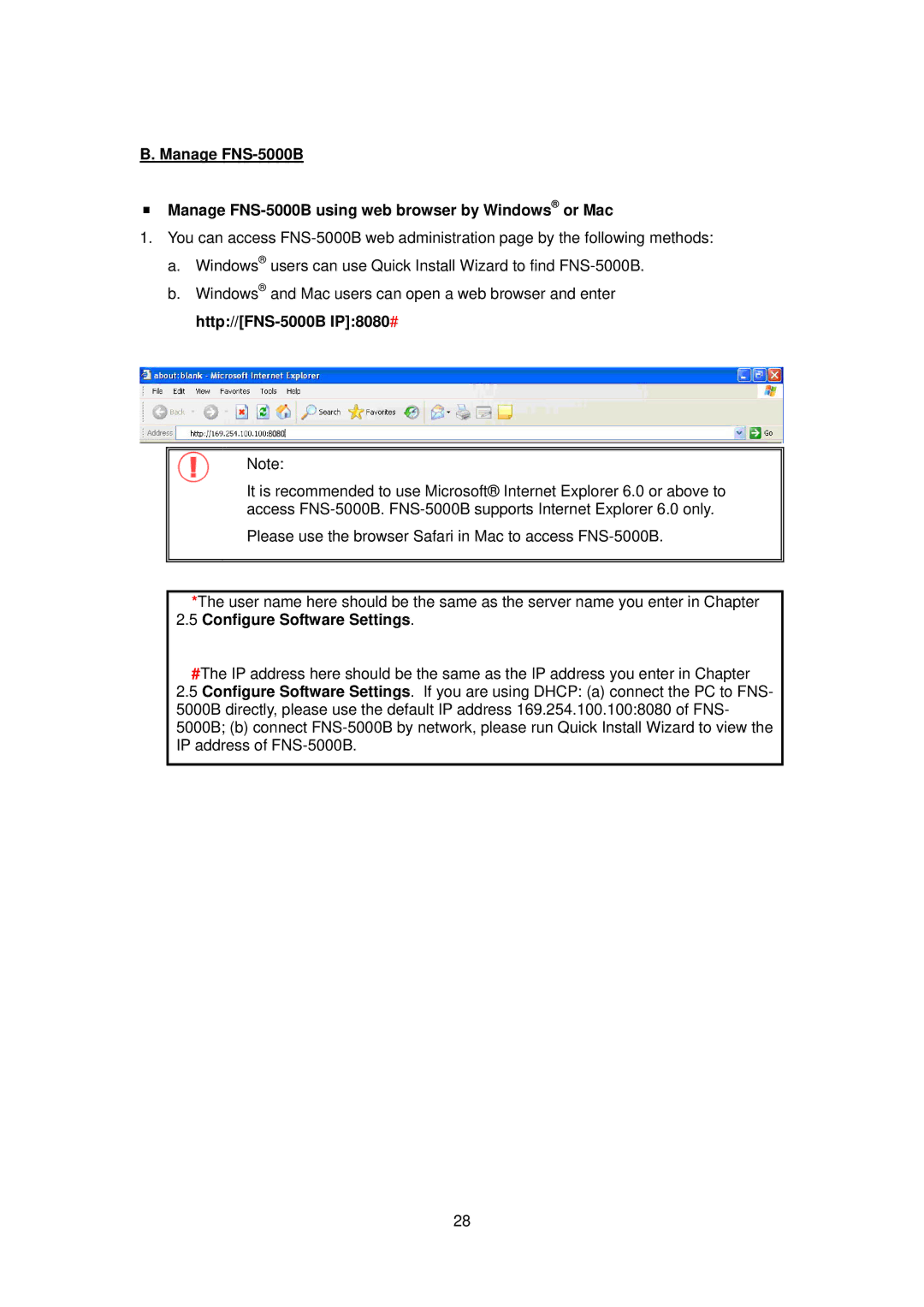 LevelOne FNS-5000B user manual Configure Software Settings 