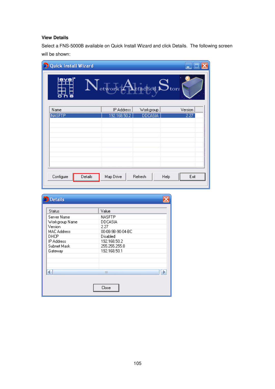 LevelOne FNS-5000B manual View Details 