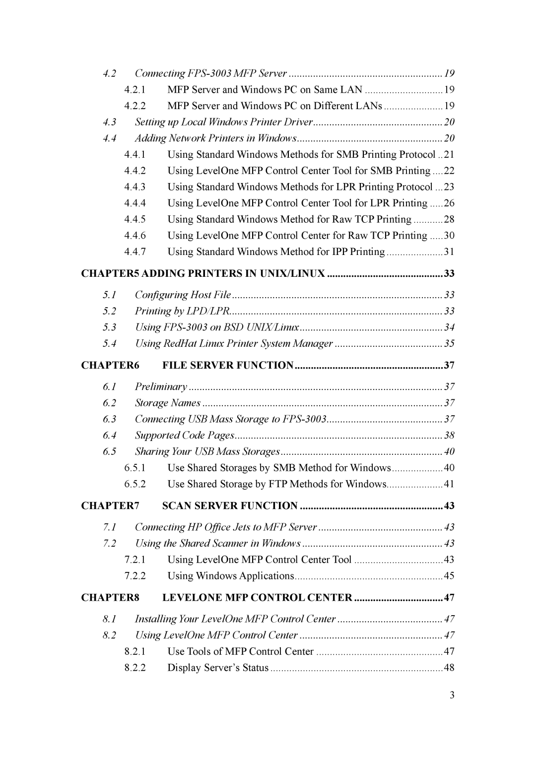 LevelOne FPS-3003 user manual Adding Printers in UNIX/LINUX 