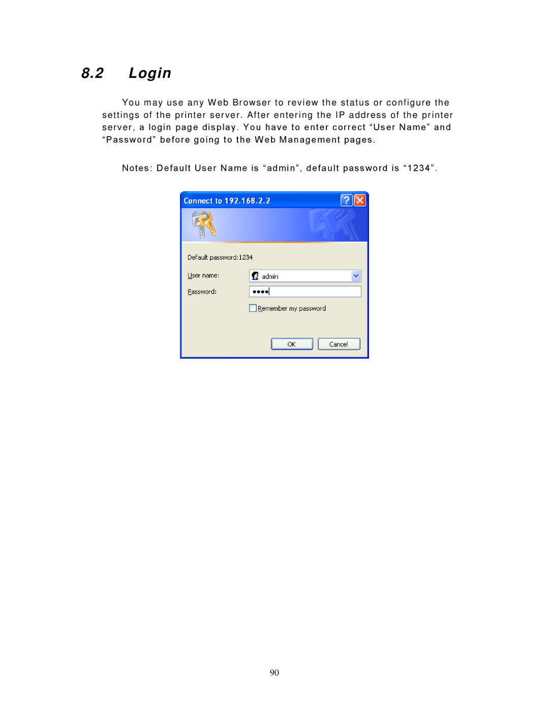 LevelOne FPS-9023, WPS-9123 user manual Login 