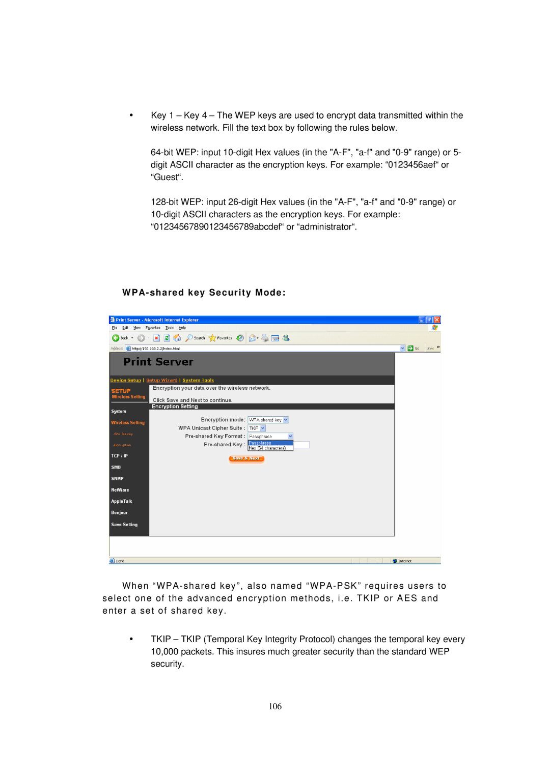 LevelOne FPS-9023, WPS-9123 user manual 106 