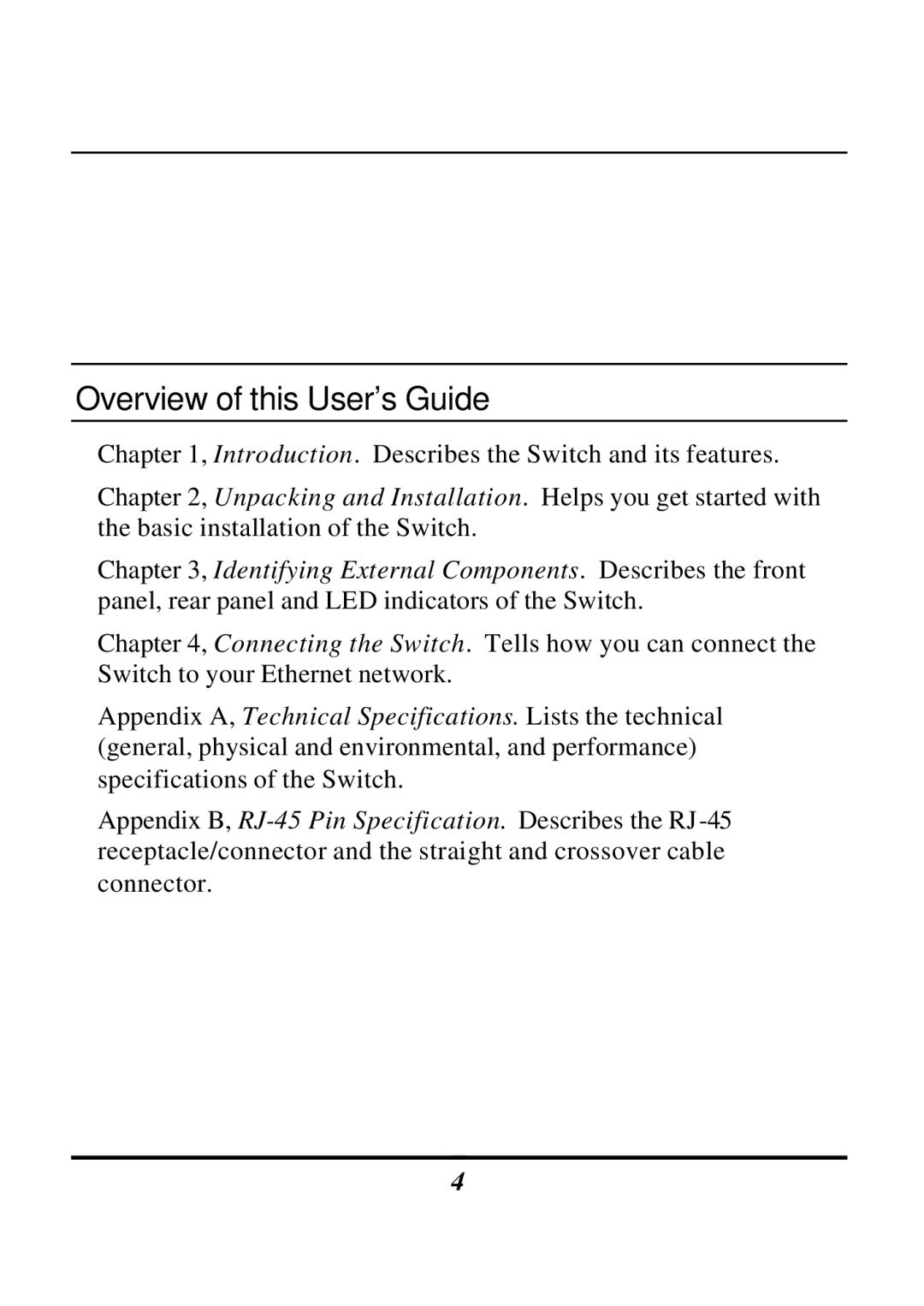 LevelOne FSW-1610TX, FSW-2410TX manual Overview of this User’s Guide 