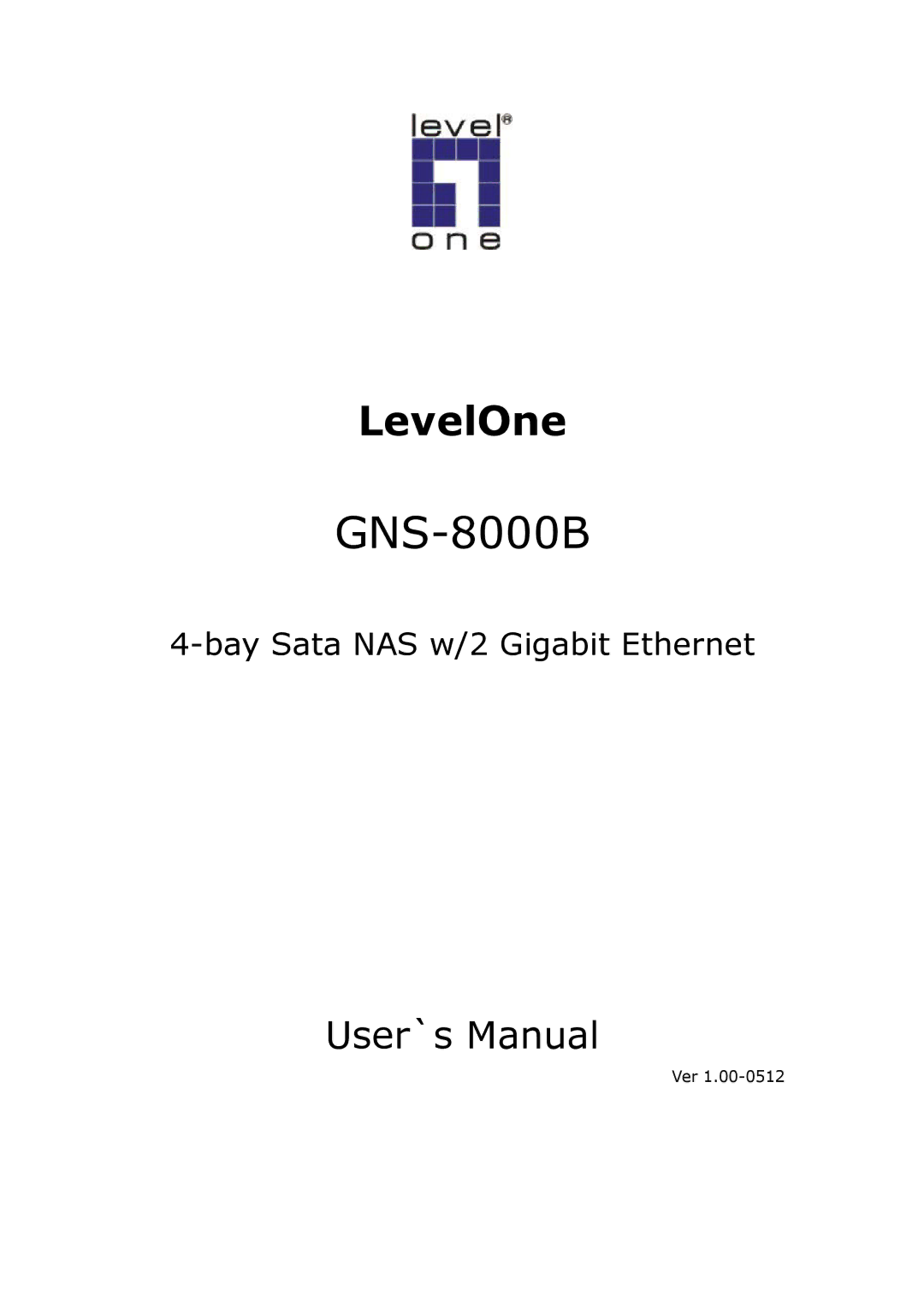 LevelOne GNS-8000B user manual 