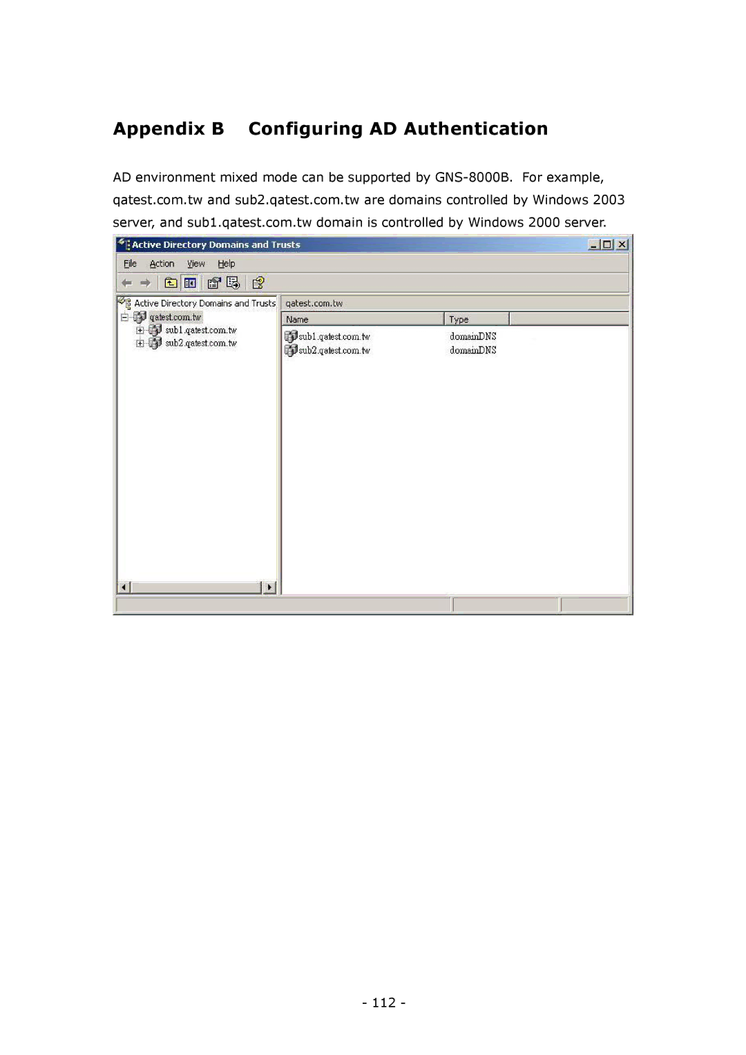 LevelOne GNS-8000B user manual Appendix B Configuring AD Authentication 