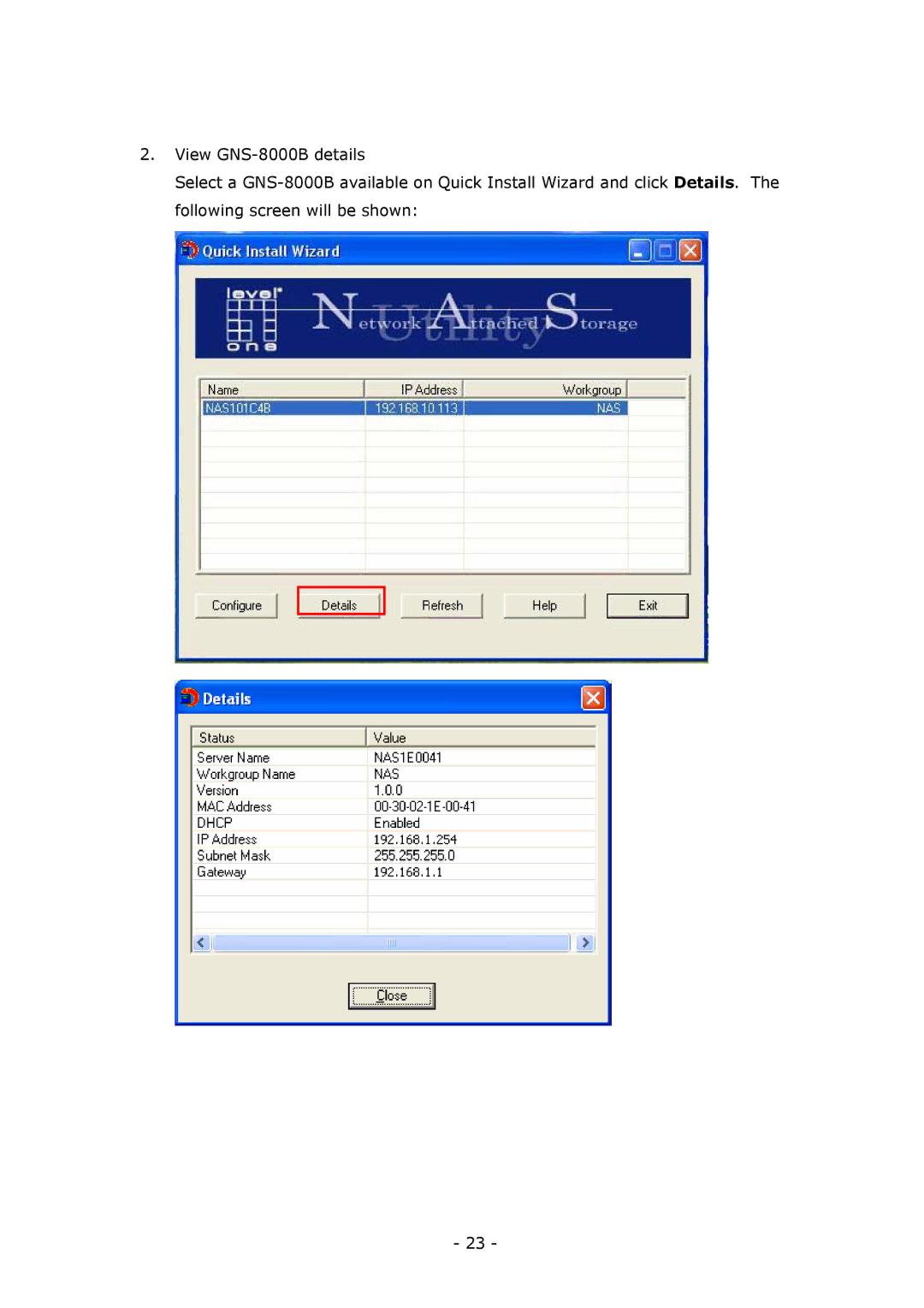 LevelOne GNS-8000B user manual 