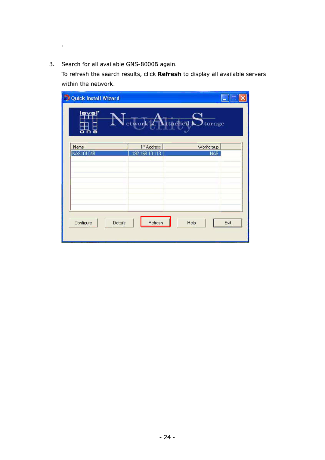 LevelOne GNS-8000B user manual 