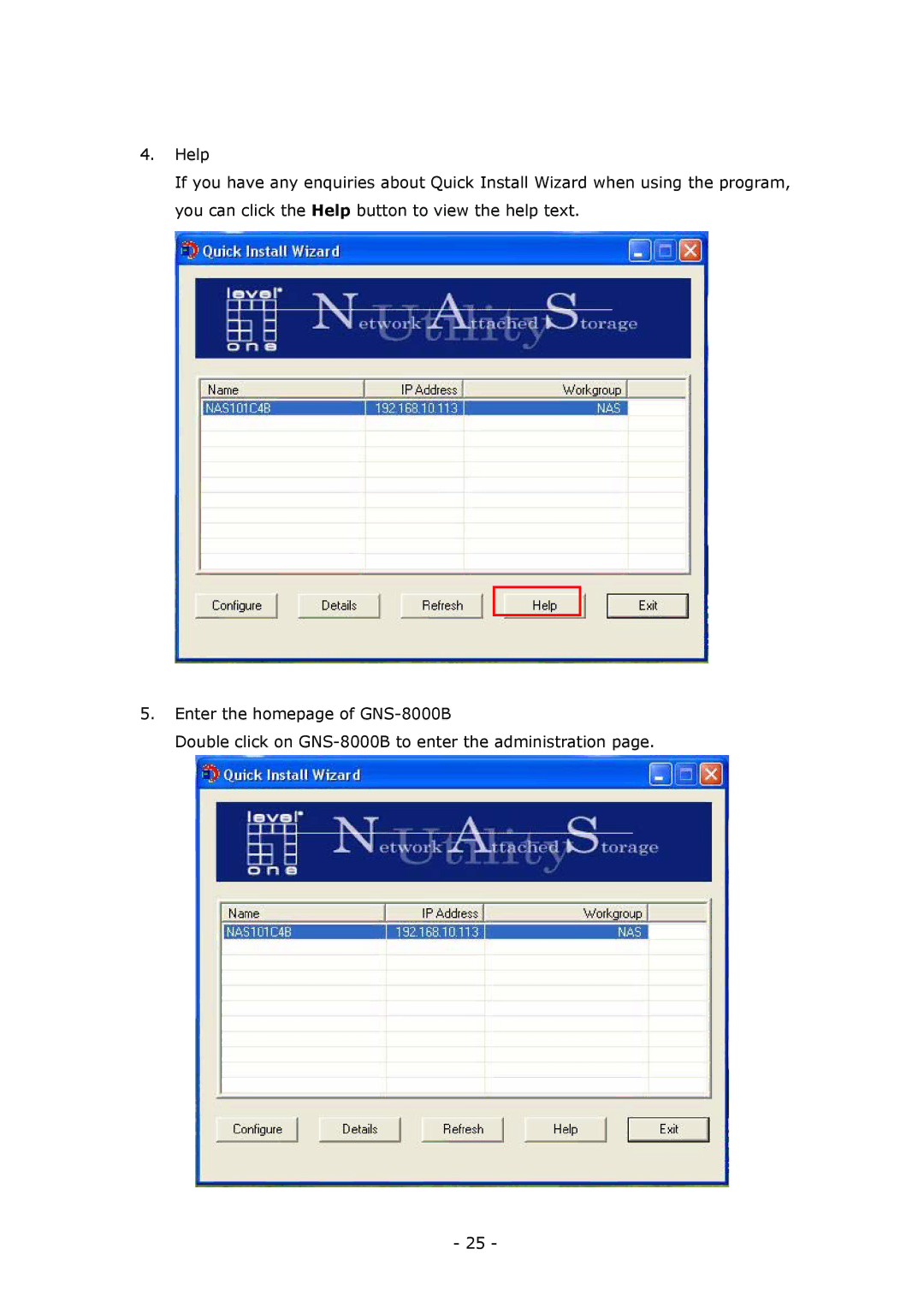 LevelOne GNS-8000B user manual 