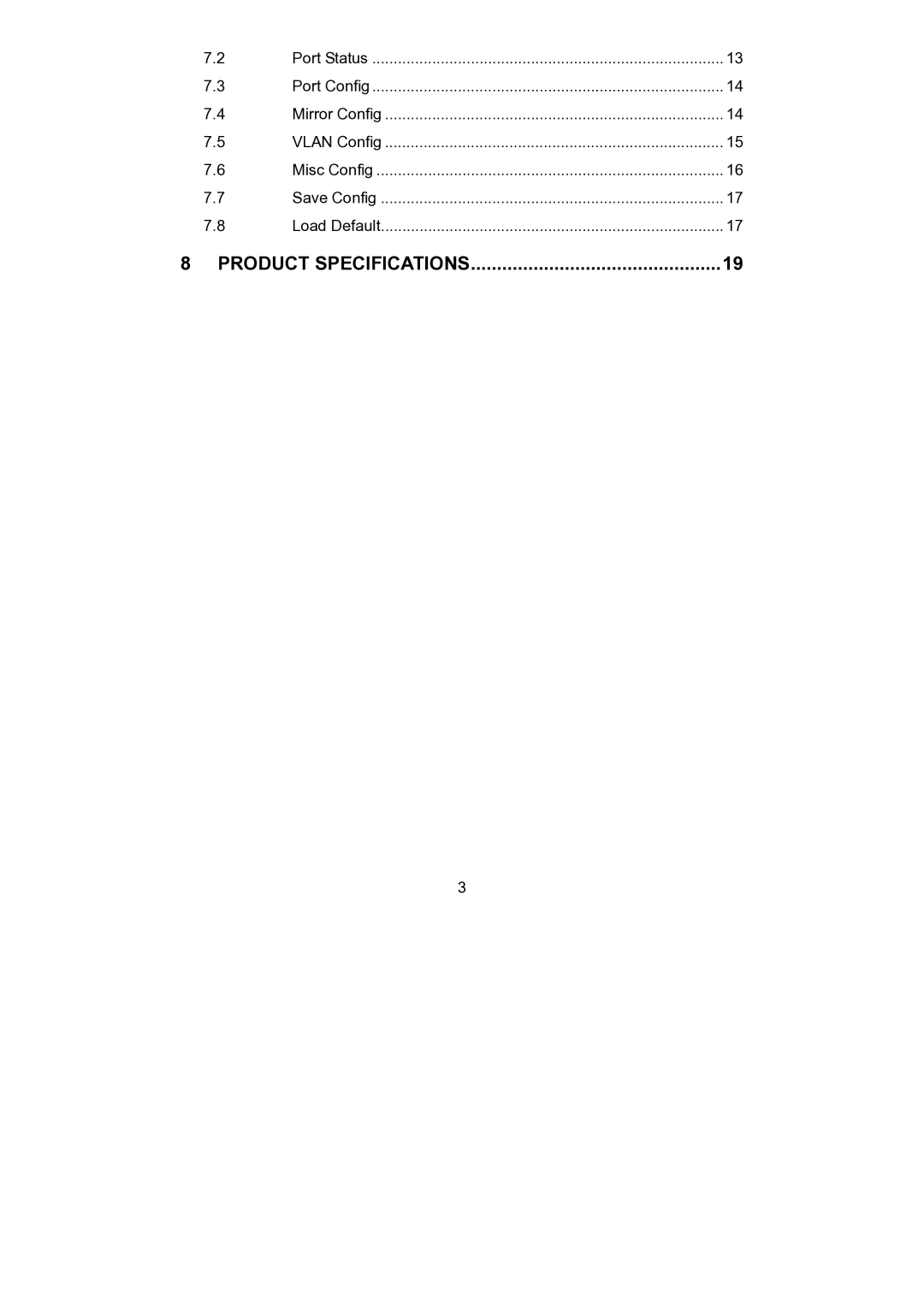 LevelOne GSW-0440T, GSW-0840T manual Product Specifications 