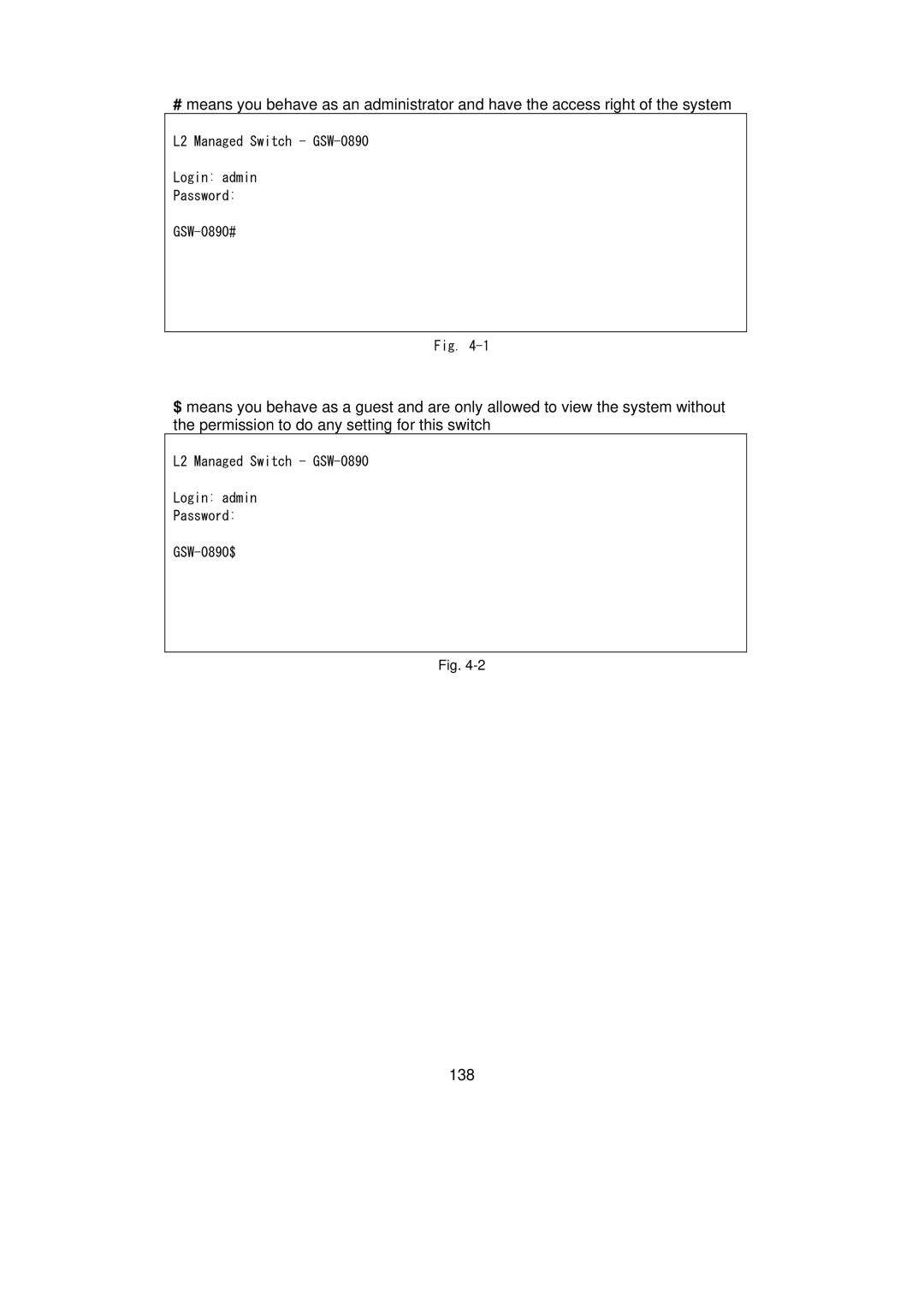 LevelOne GSW-0890 user manual 138 