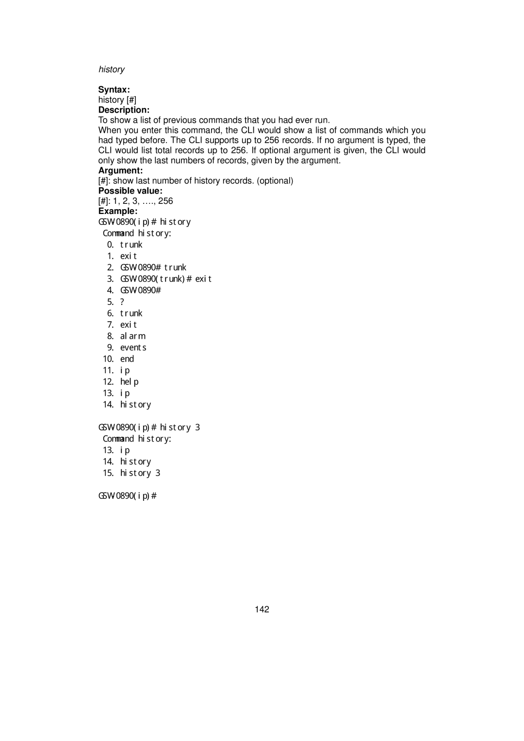 LevelOne GSW-0890 user manual History 