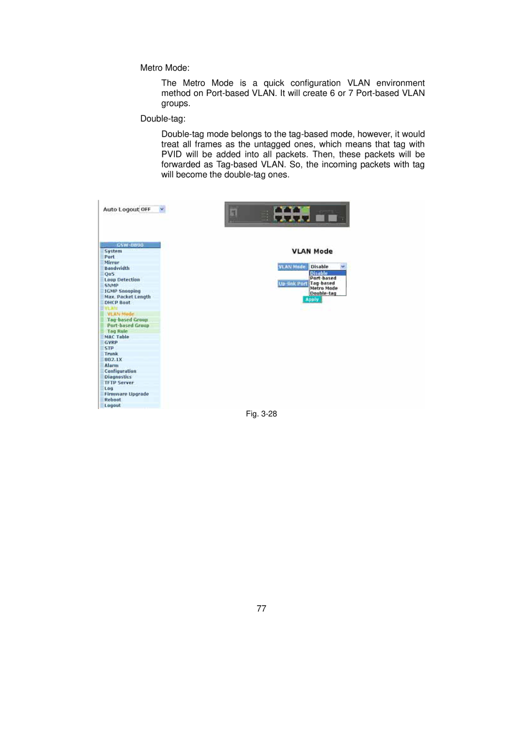 LevelOne GSW-0890 user manual 