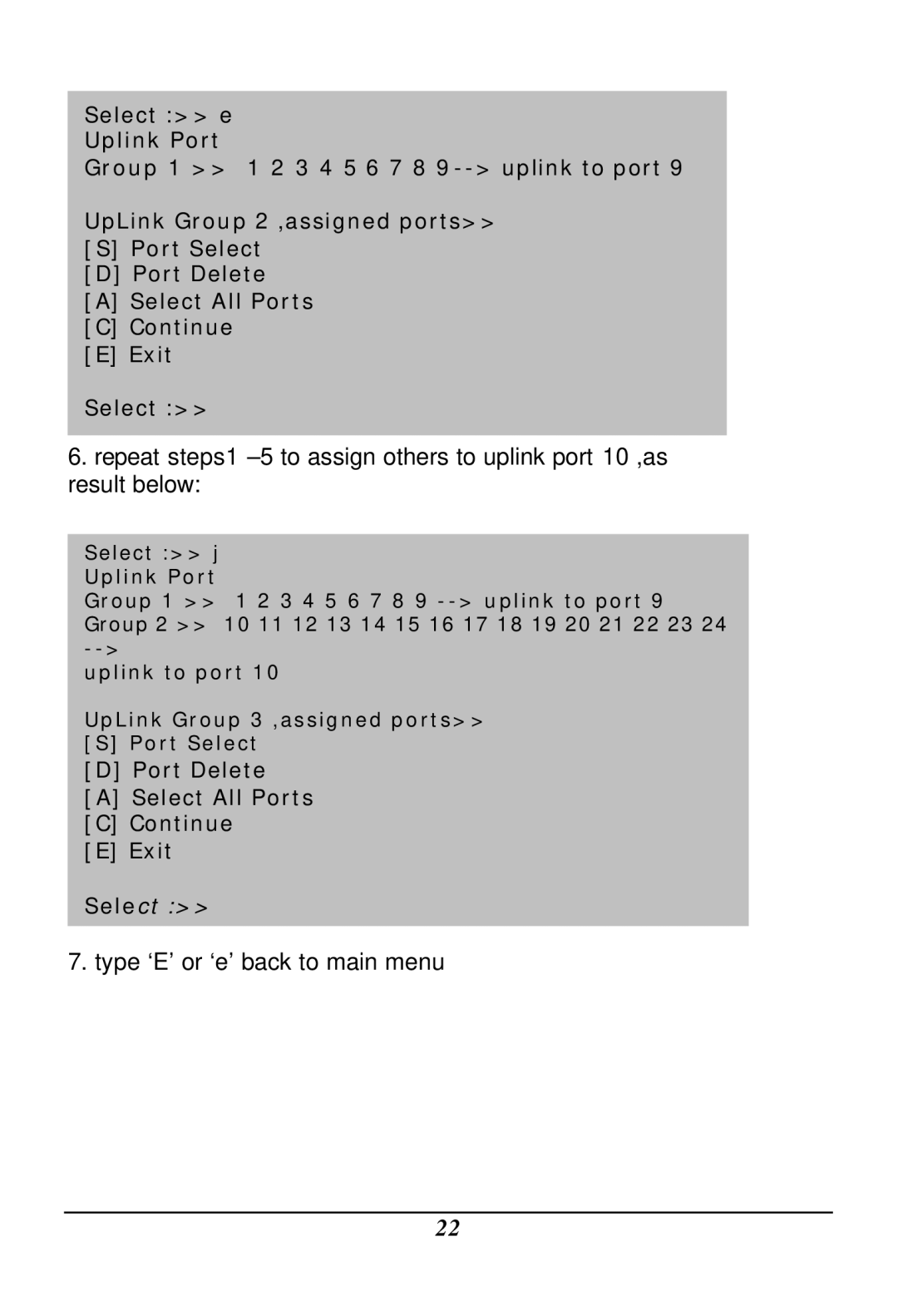 LevelOne GSW-2401TX, GSW-1601TX user manual Select 