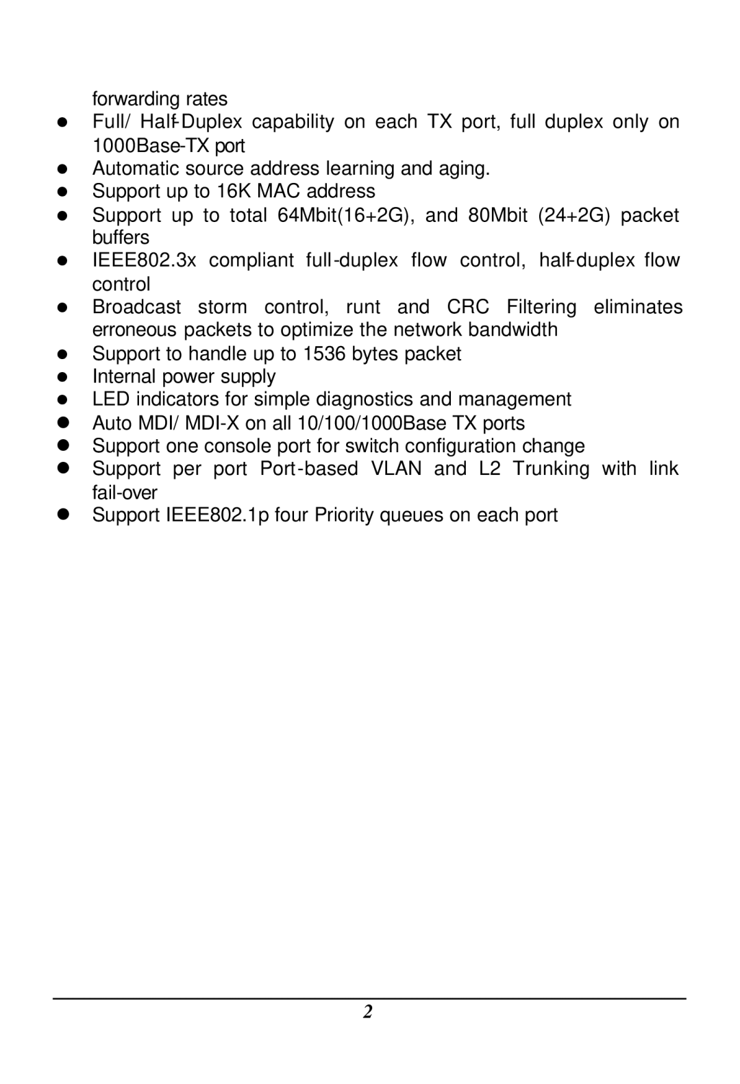 LevelOne GSW-2401TX, GSW-1601TX user manual 