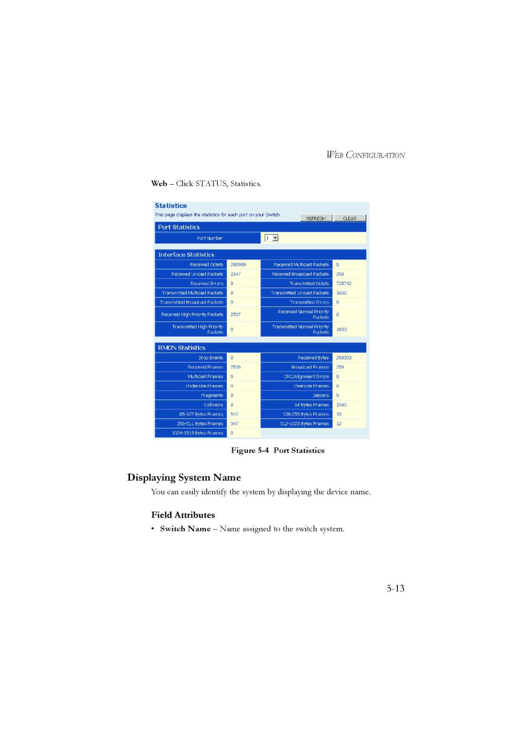 LevelOne GSW-2476 user manual Displaying System Name 