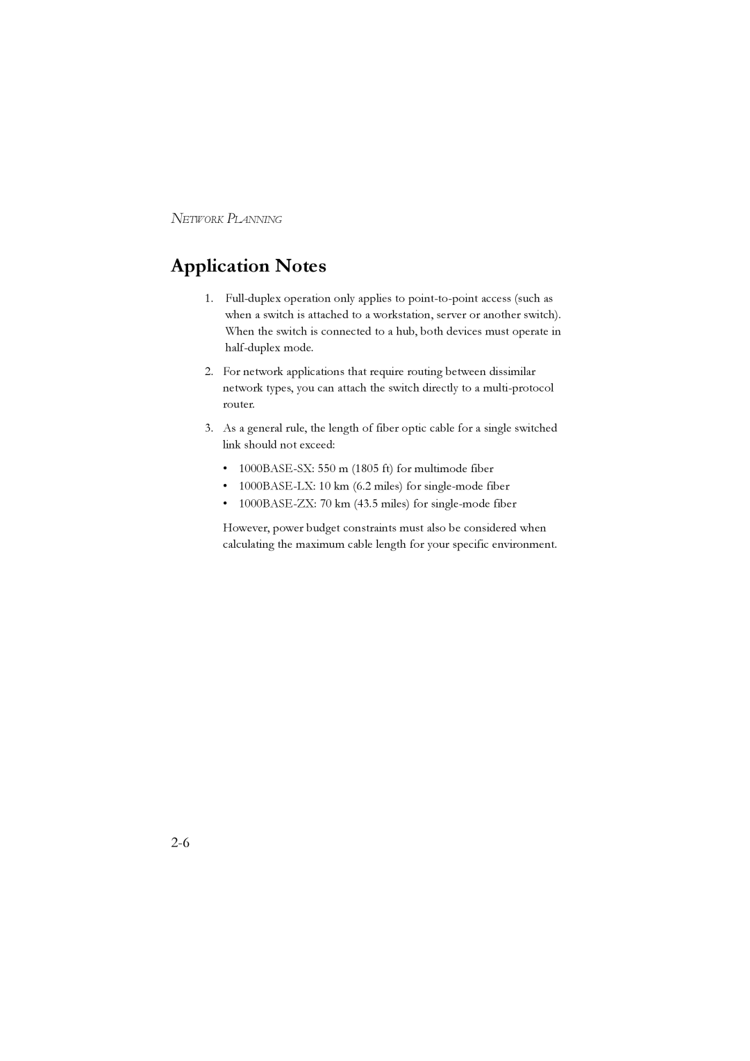 LevelOne GSW-2476 manual Application Notes 