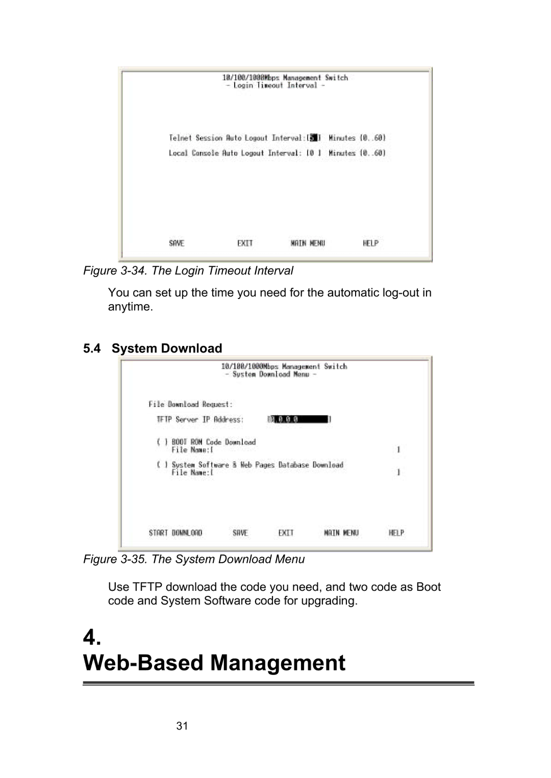 LevelOne GSW-2490TXM manual Web-Based Management, System Download 