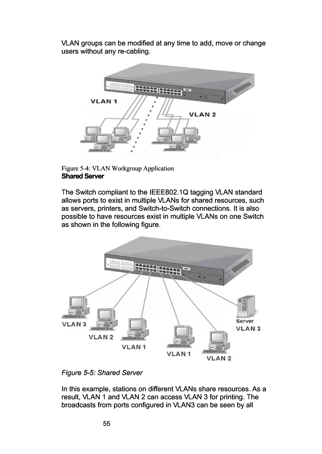 LevelOne GSW-2490TXM manual 5 Shared Server 