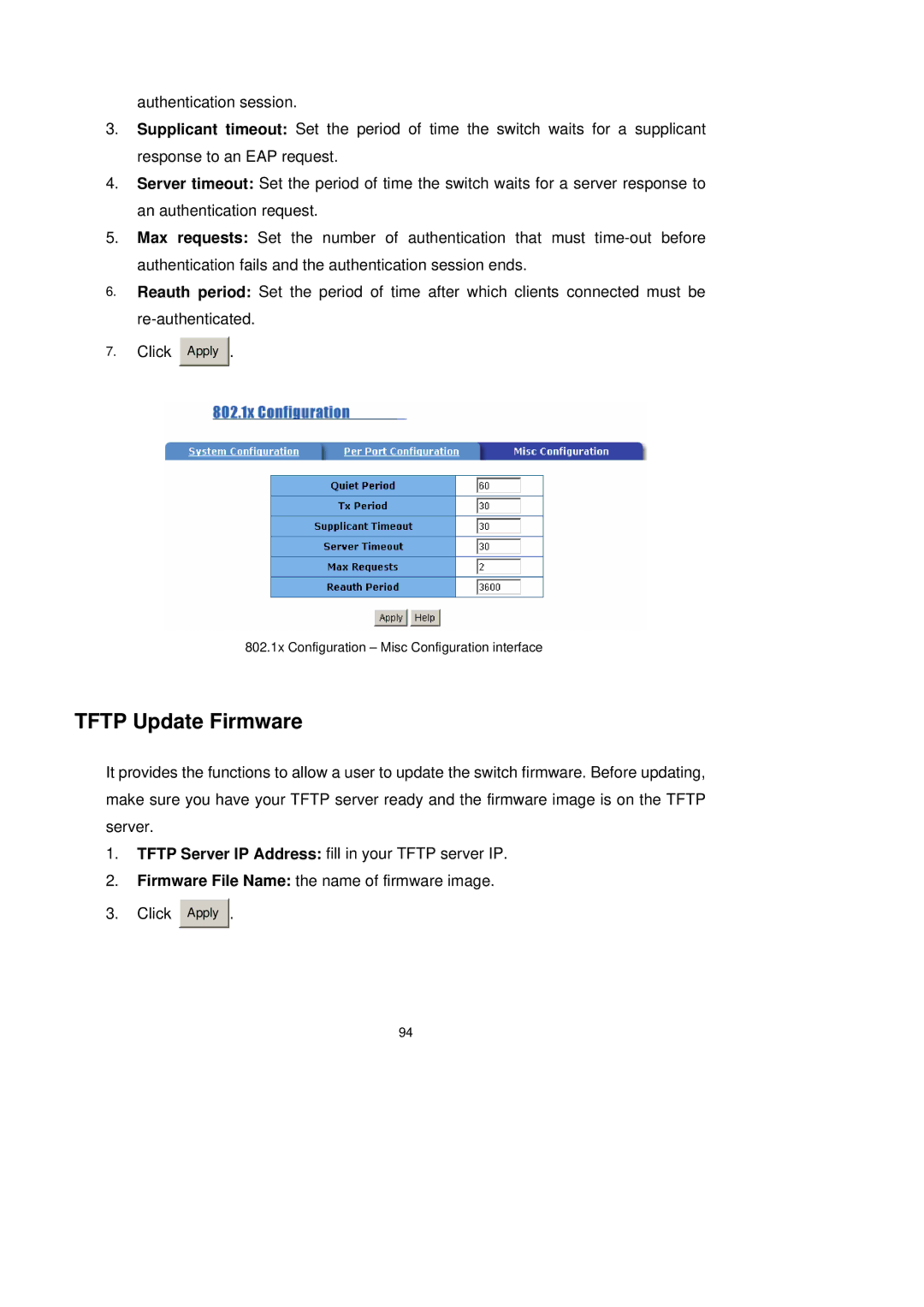 LevelOne GSW-2491TXM user manual Tftp Update Firmware 