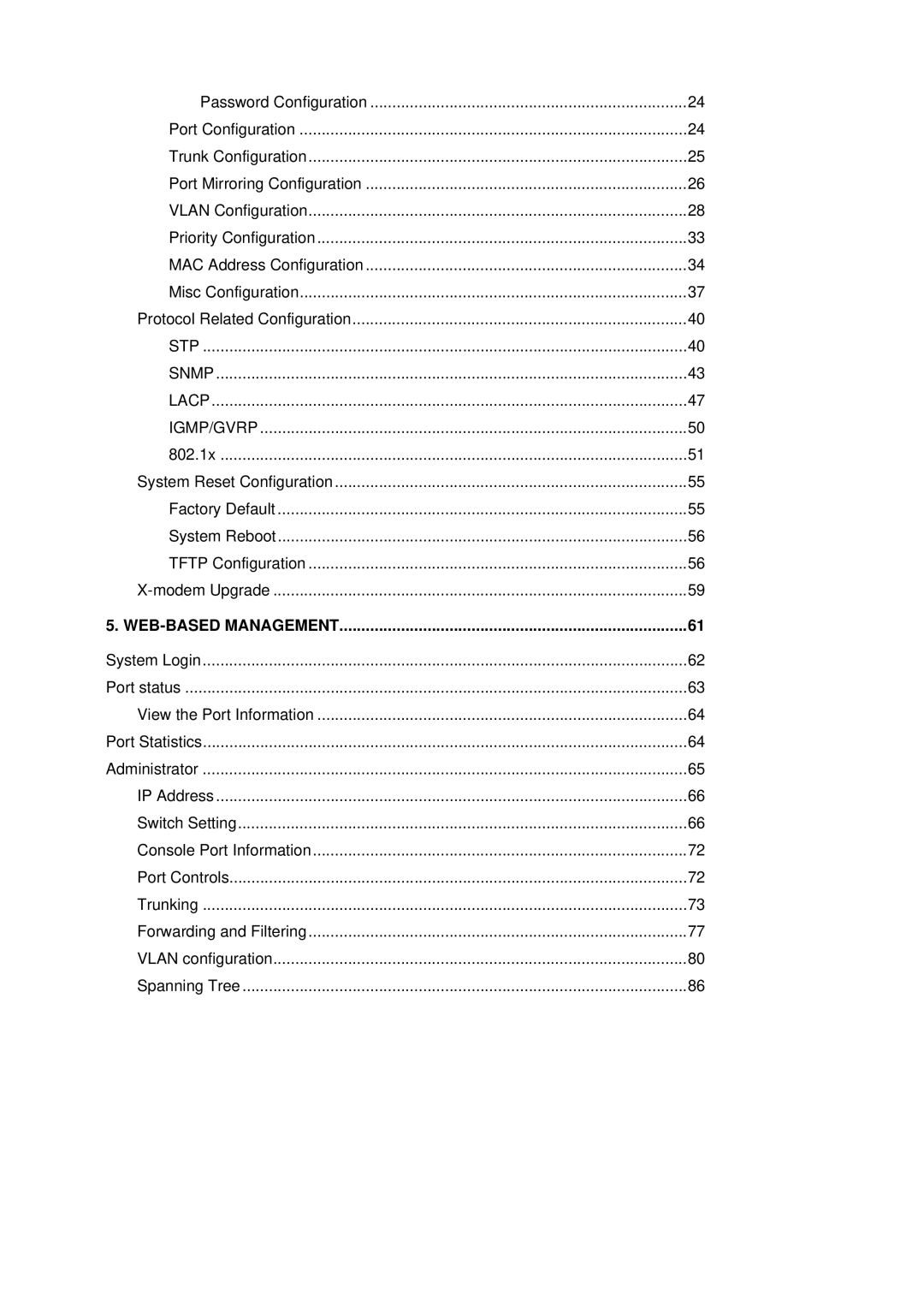 LevelOne GSW-2491TXM user manual STP Snmp Lacp IGMP/GVRP 