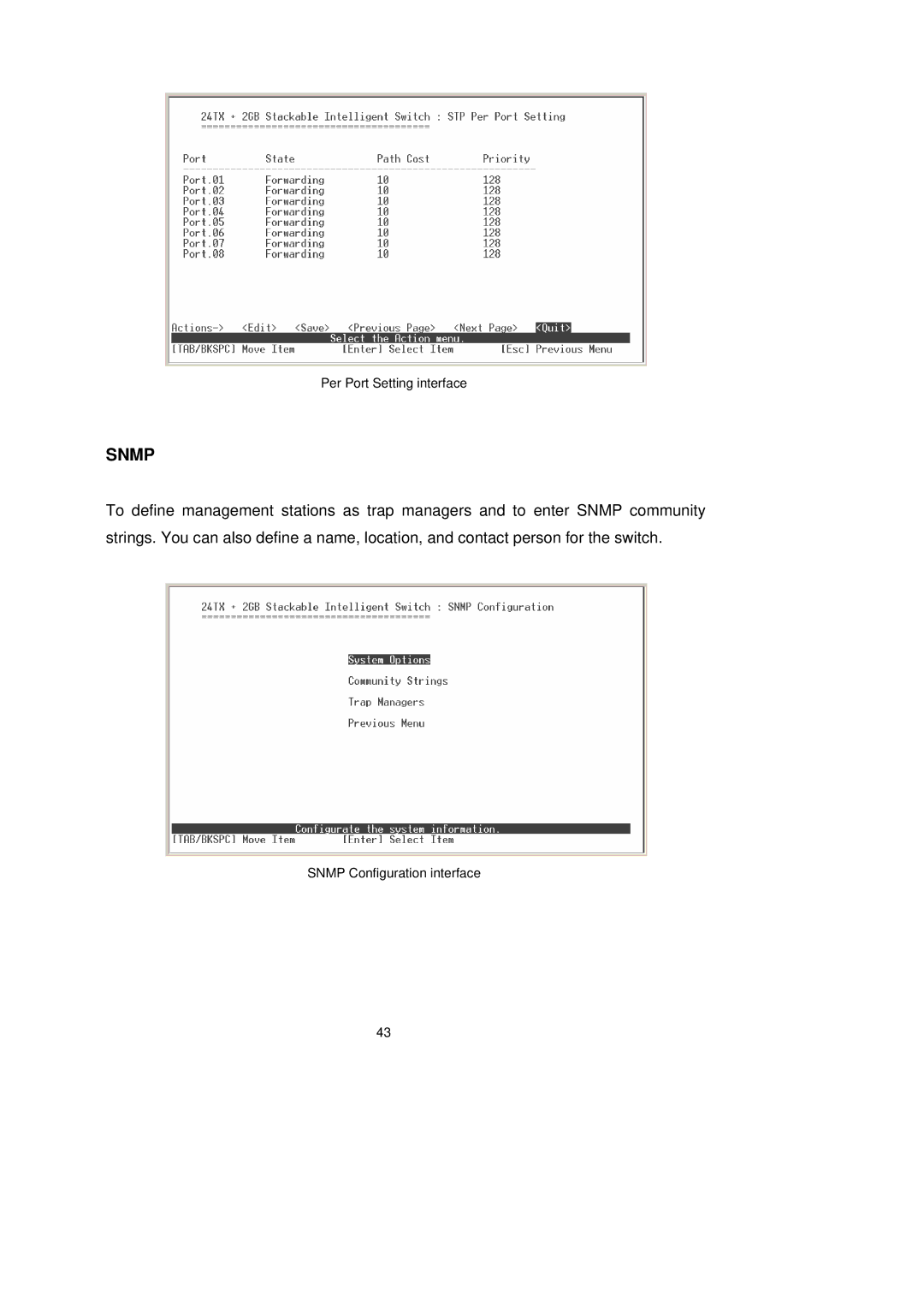 LevelOne GSW-2491TXM user manual Snmp 