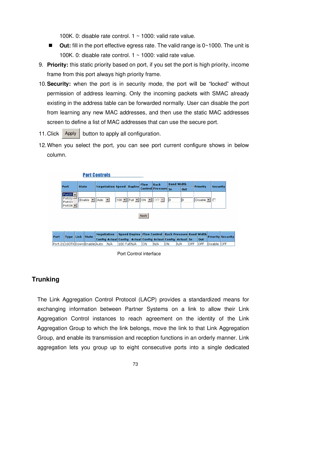 LevelOne GSW-2491TXM user manual Trunking 