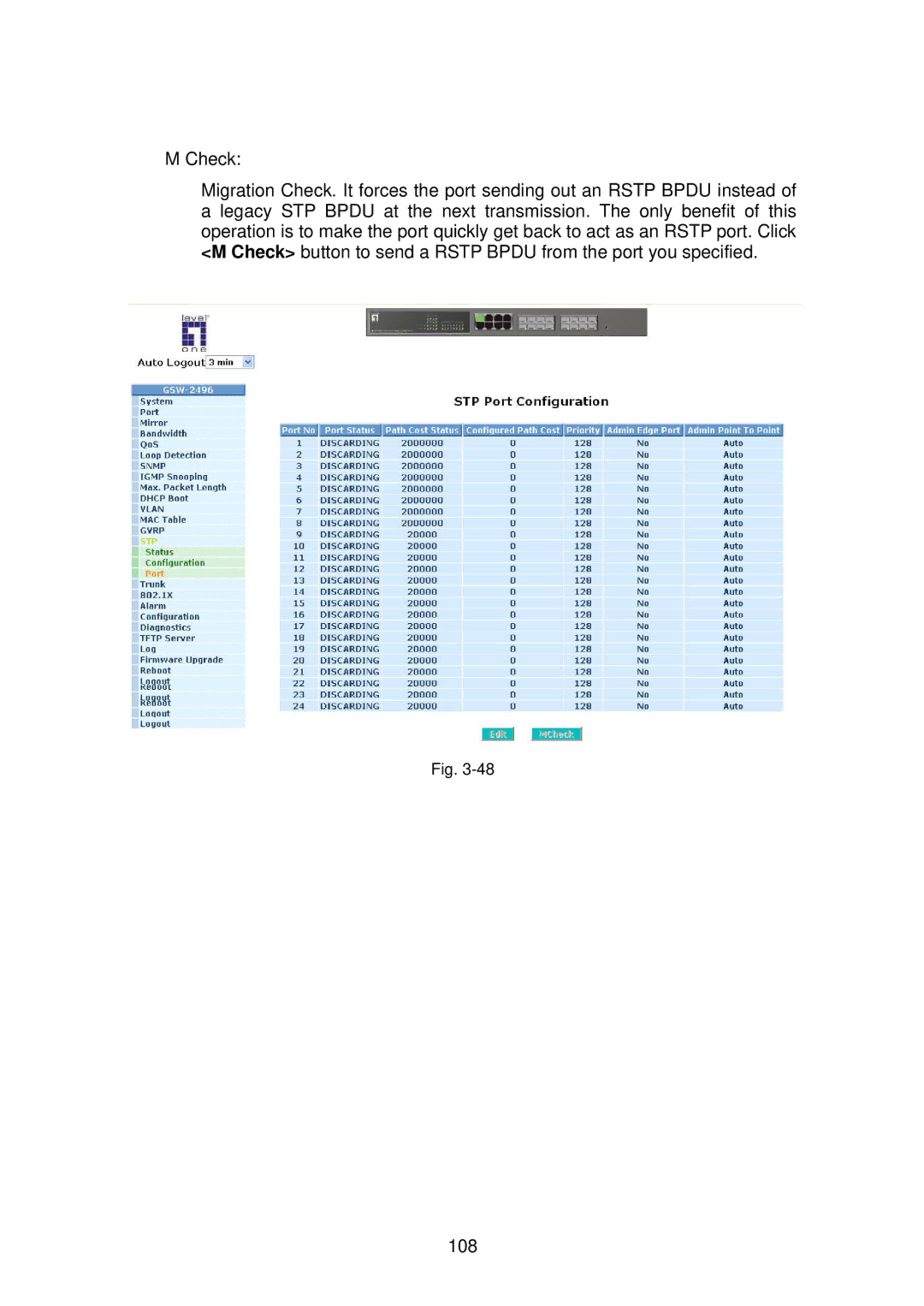 LevelOne GSW-2496 user manual 