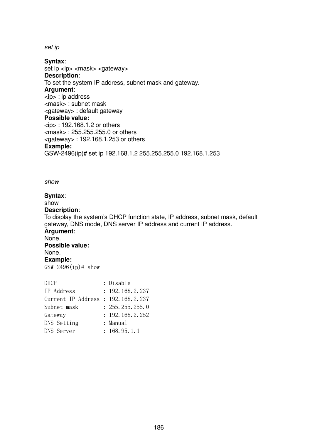 LevelOne GSW-2496 user manual Dhcp 