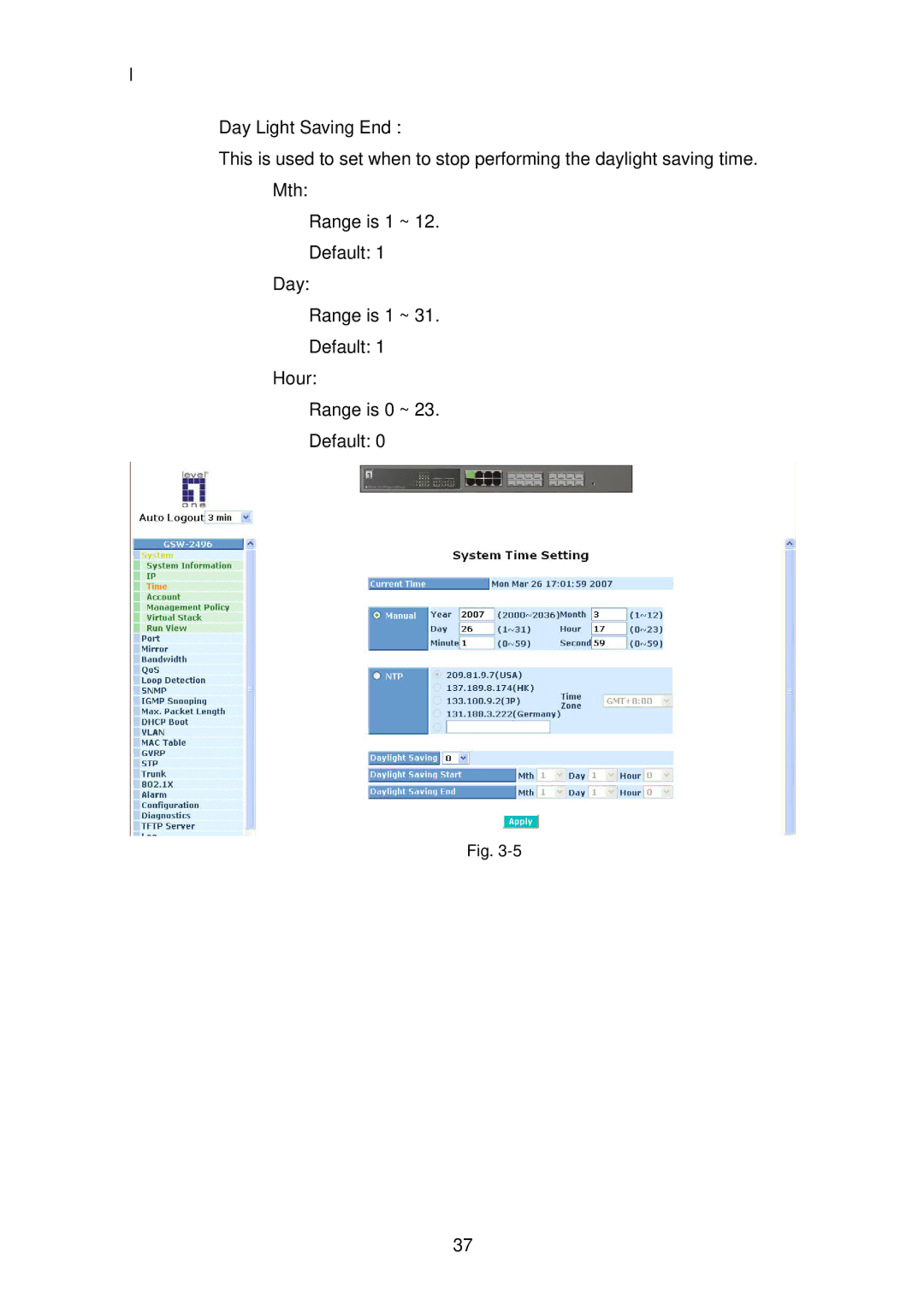 LevelOne GSW-2496 user manual 