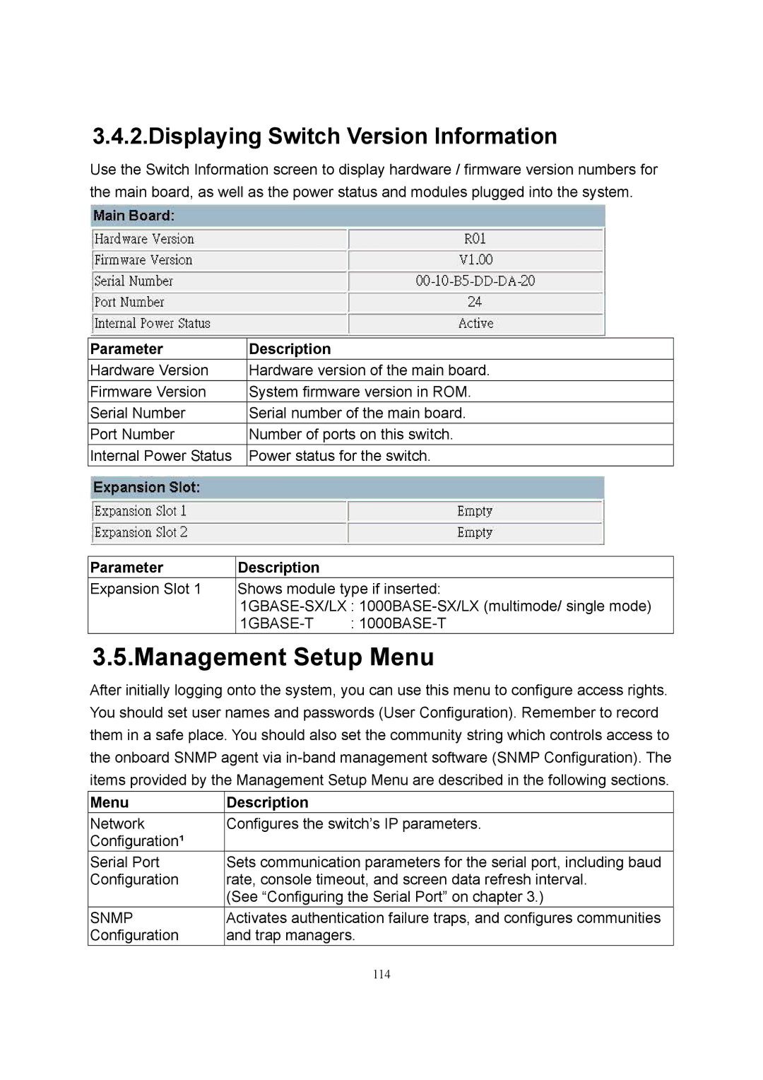 LevelOne GSW-2600TXM manual 1GBASE-T 