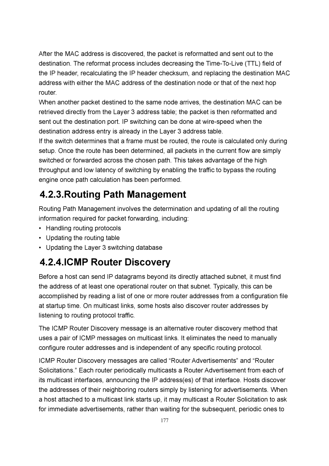 LevelOne GSW-2600TXM manual Routing Path Management, Icmp Router Discovery 