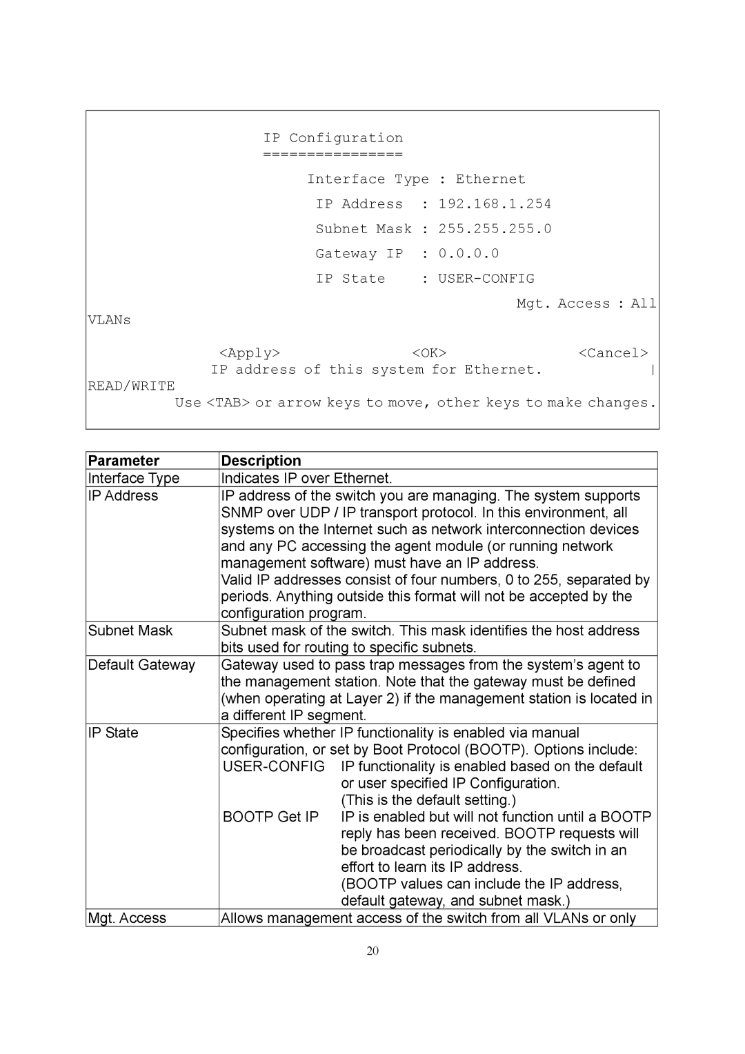 LevelOne GSW-2600TXM manual User-Config 