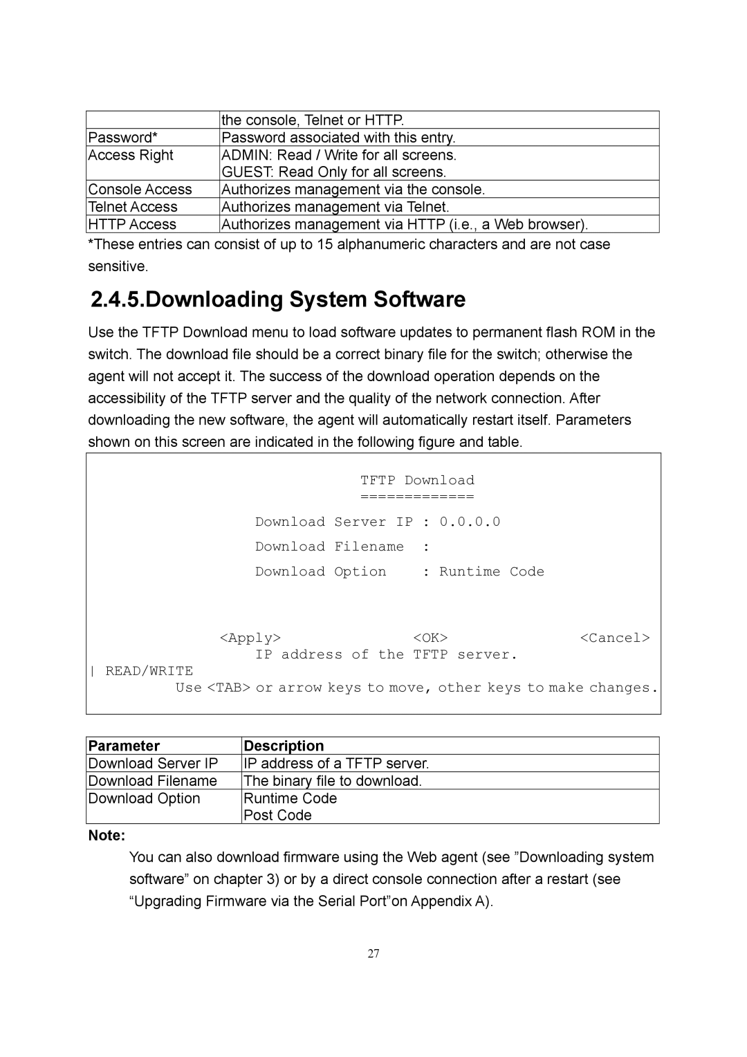 LevelOne GSW-2600TXM manual Downloading System Software 