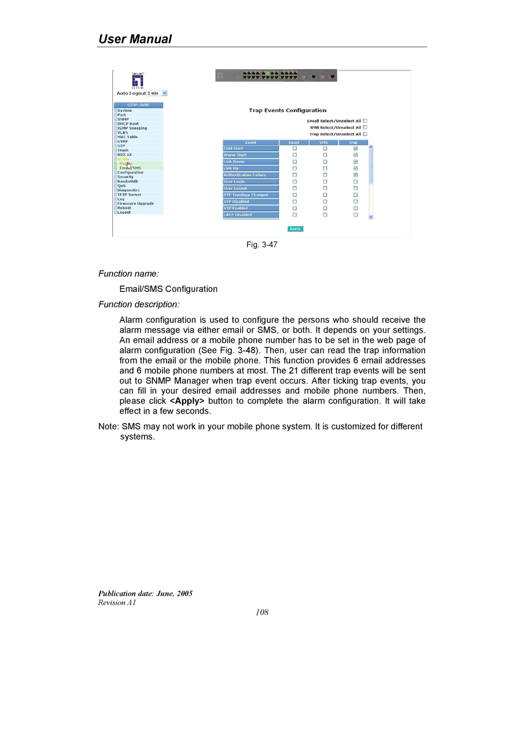 LevelOne GSW-2690 user manual 108 