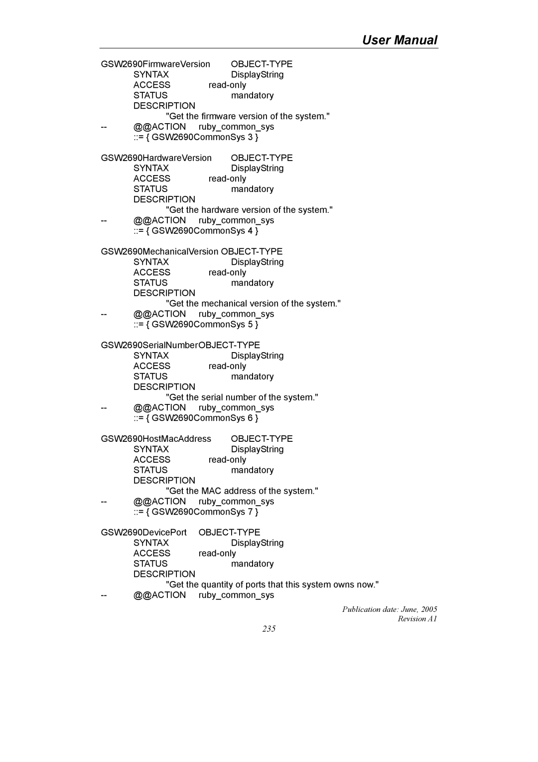 LevelOne GSW-2690 user manual 235 