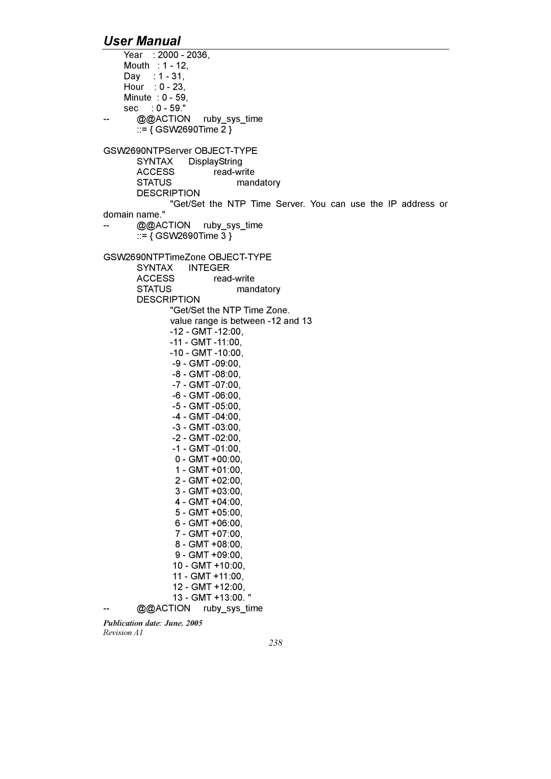 LevelOne GSW-2690 user manual Syntax Integer 