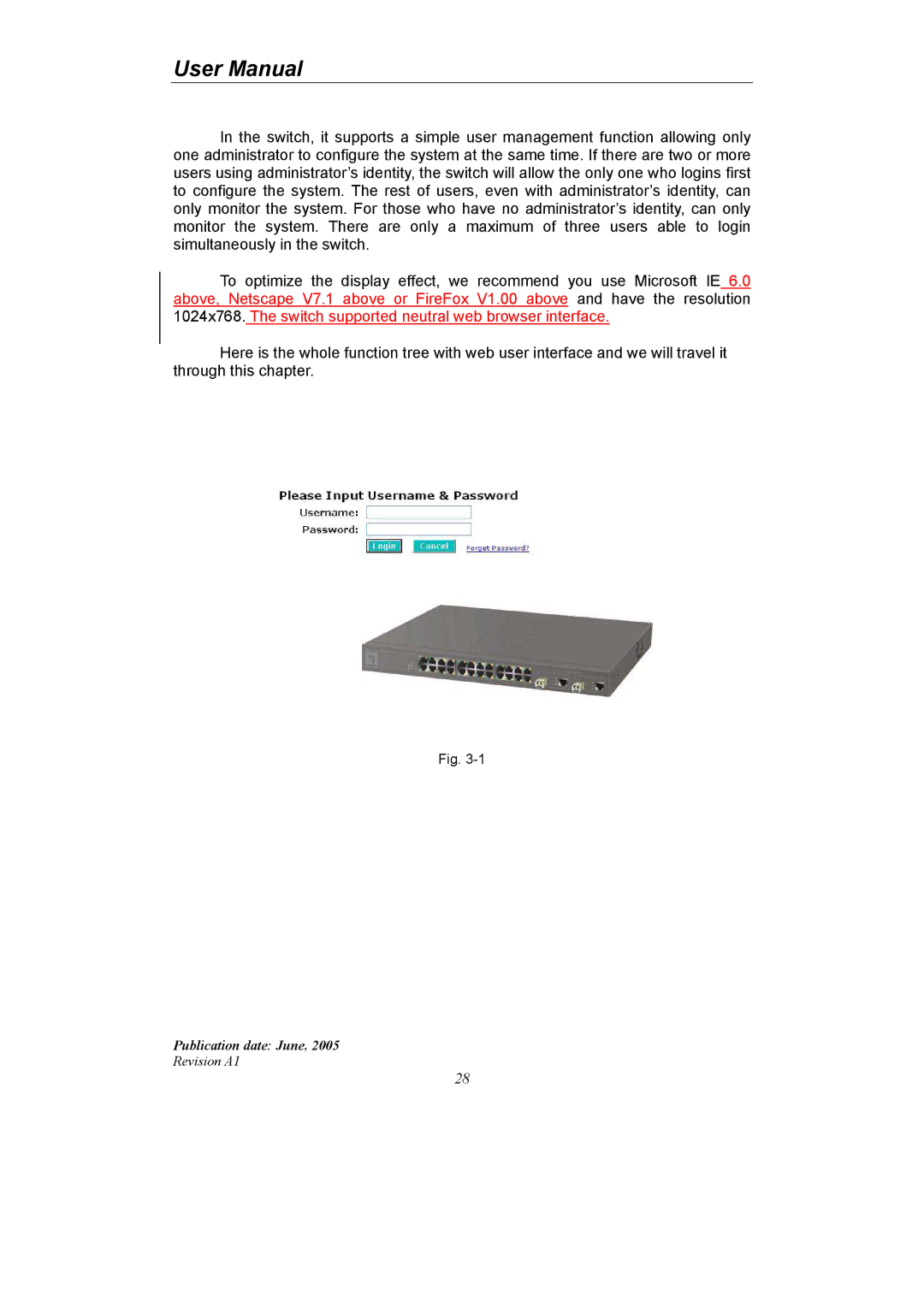 LevelOne GSW-2690 user manual Publication date June 