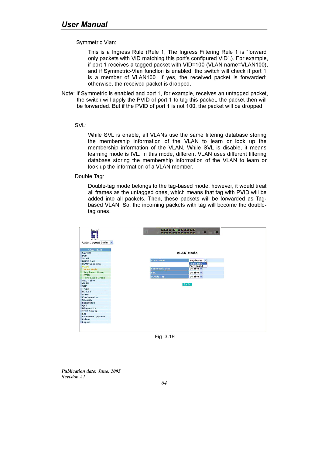 LevelOne GSW-2690 user manual Svl 