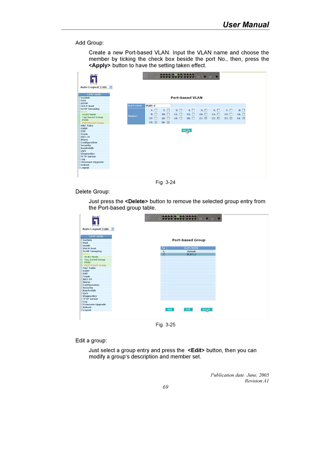 LevelOne GSW-2690 user manual Publication date June Revision A1 