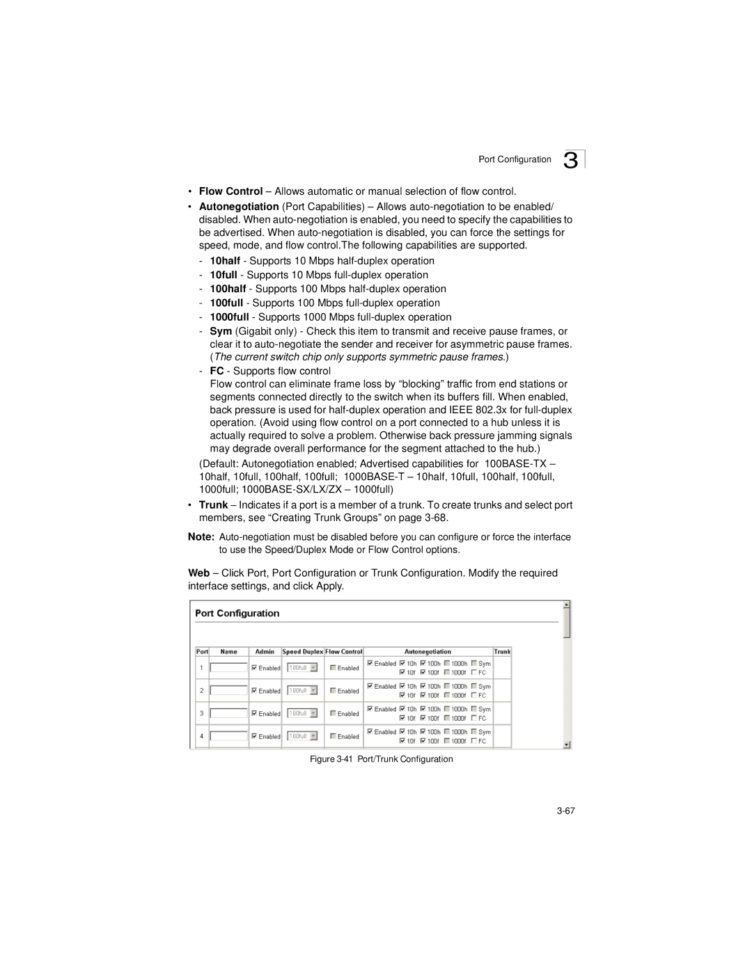 LevelOne GSW-2692 manual Port/Trunk Configuration 