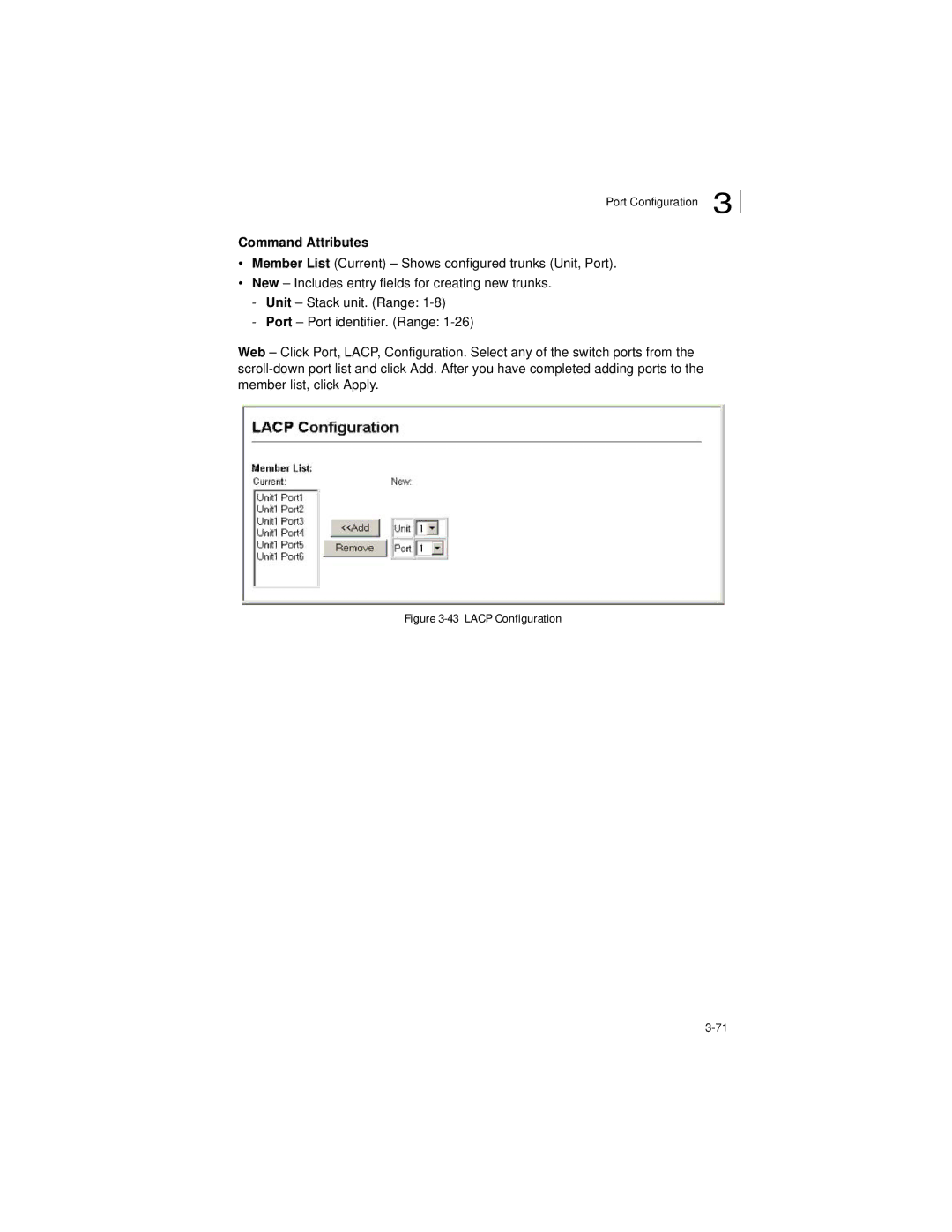 LevelOne GSW-2692 manual Lacp Configuration 