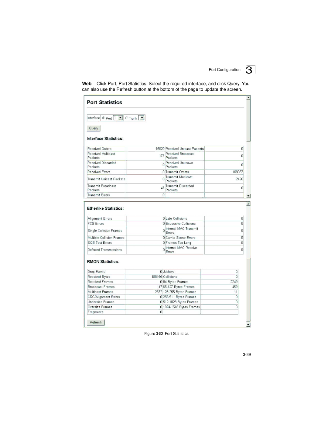 LevelOne GSW-2692 manual Port Statistics 