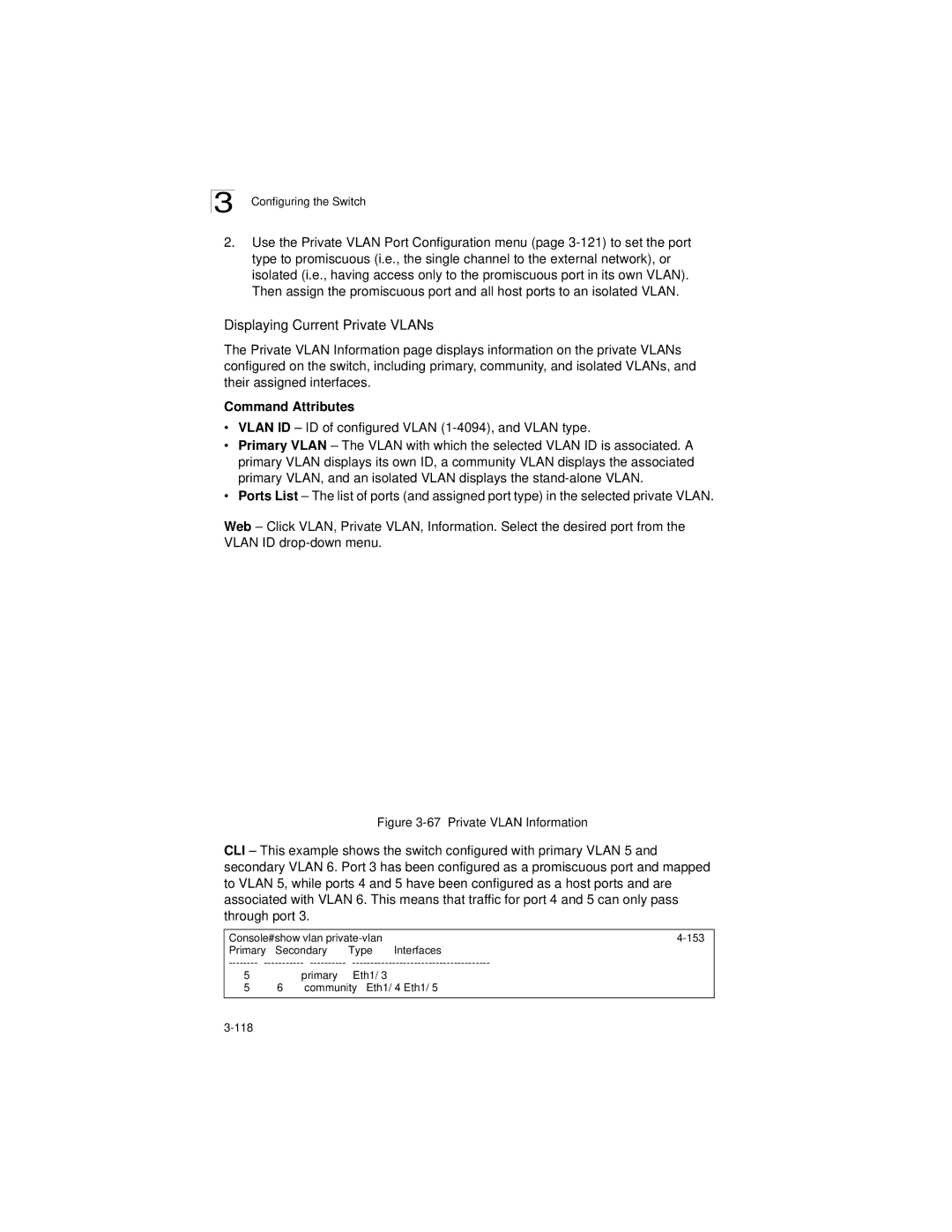 LevelOne GSW-2692 manual Displaying Current Private VLANs, Private Vlan Information 