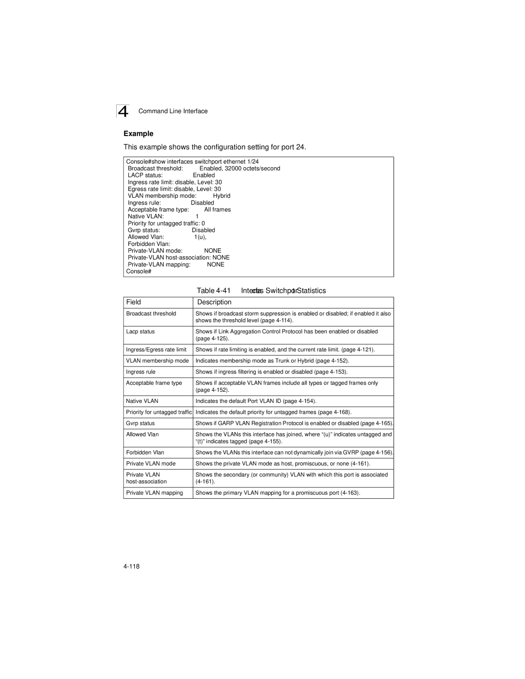 LevelOne GSW-2692 manual Interfaces Switchport Statistics 